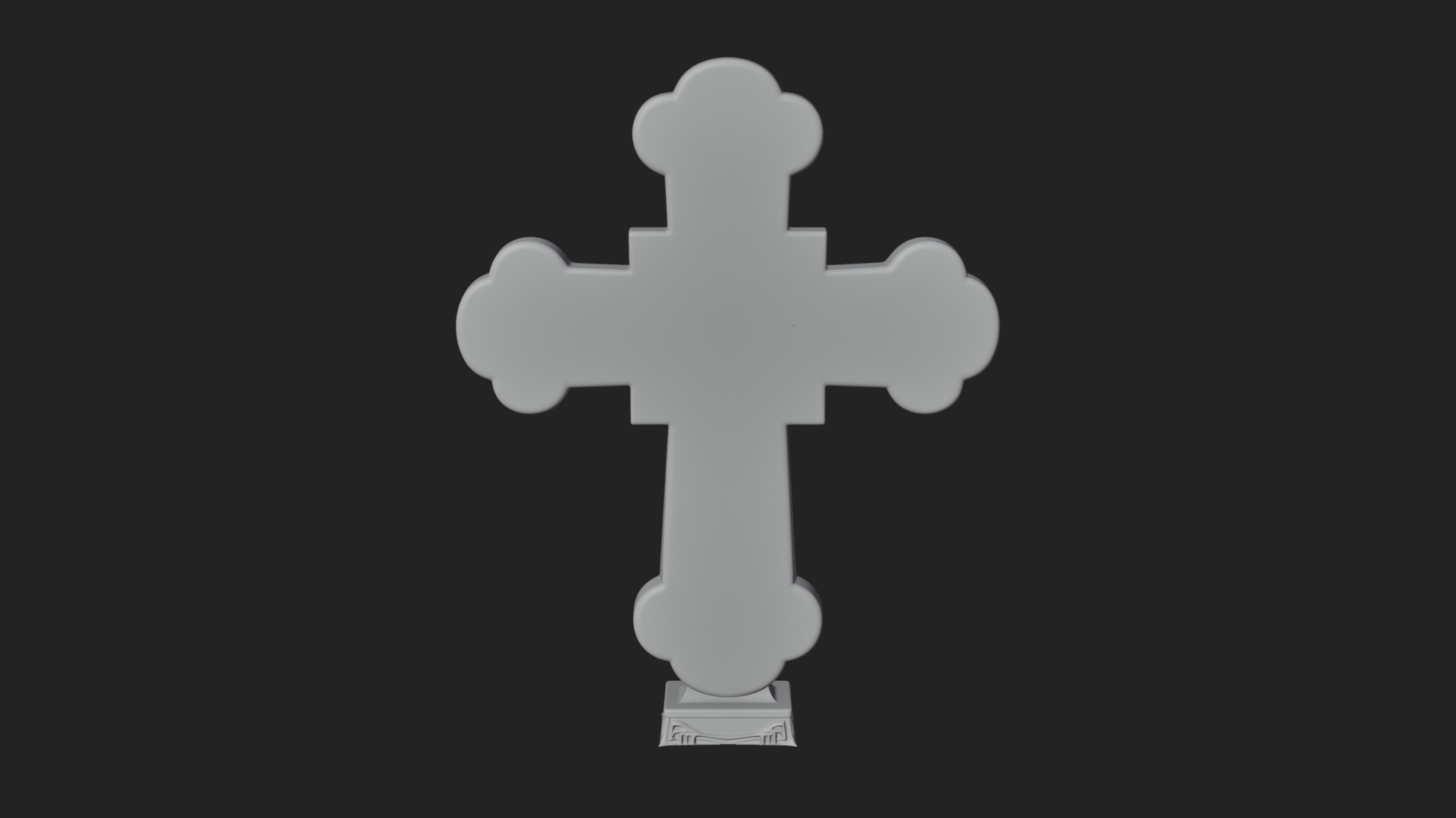 Carved Relief Wall Cross Design 517 3D Print Model 3D Model