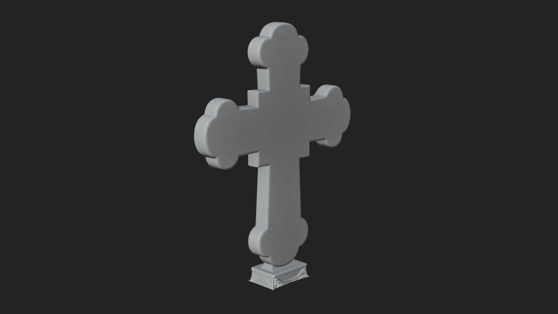 Carved Relief Wall Cross Design 517 3D Print Model 3D Model