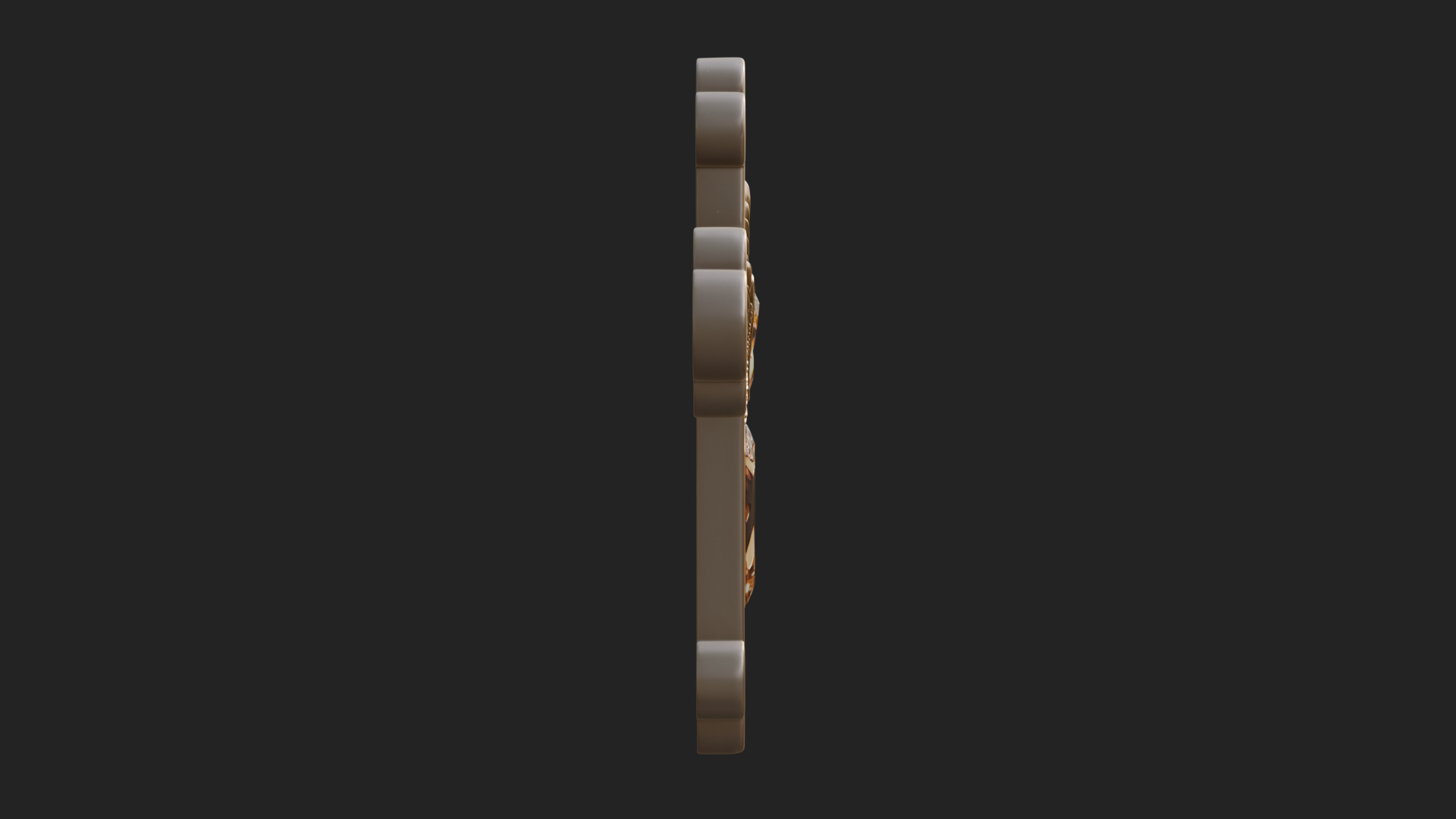 Carved Relief Wall Cross Design 519 3D Print Model 3D Model