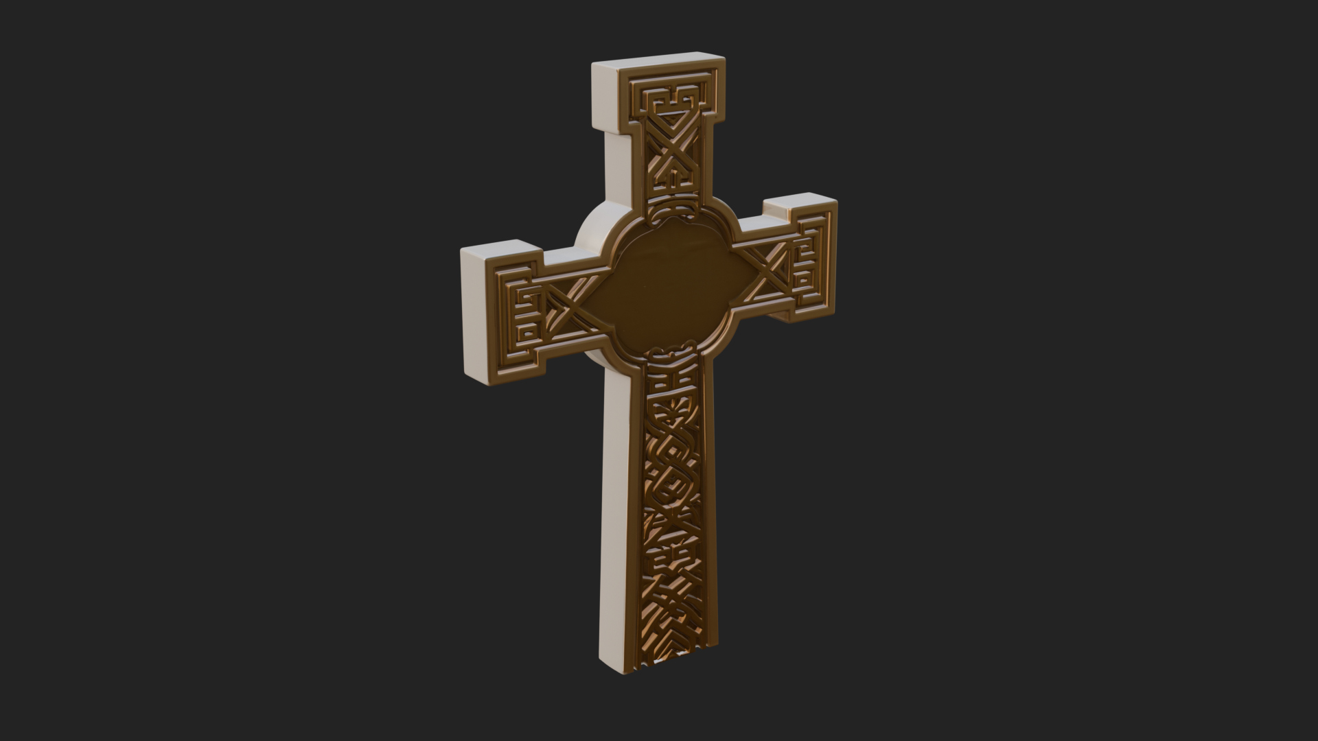 Carved Relief Wall Cross Design 520 3D Print Model 3D Model