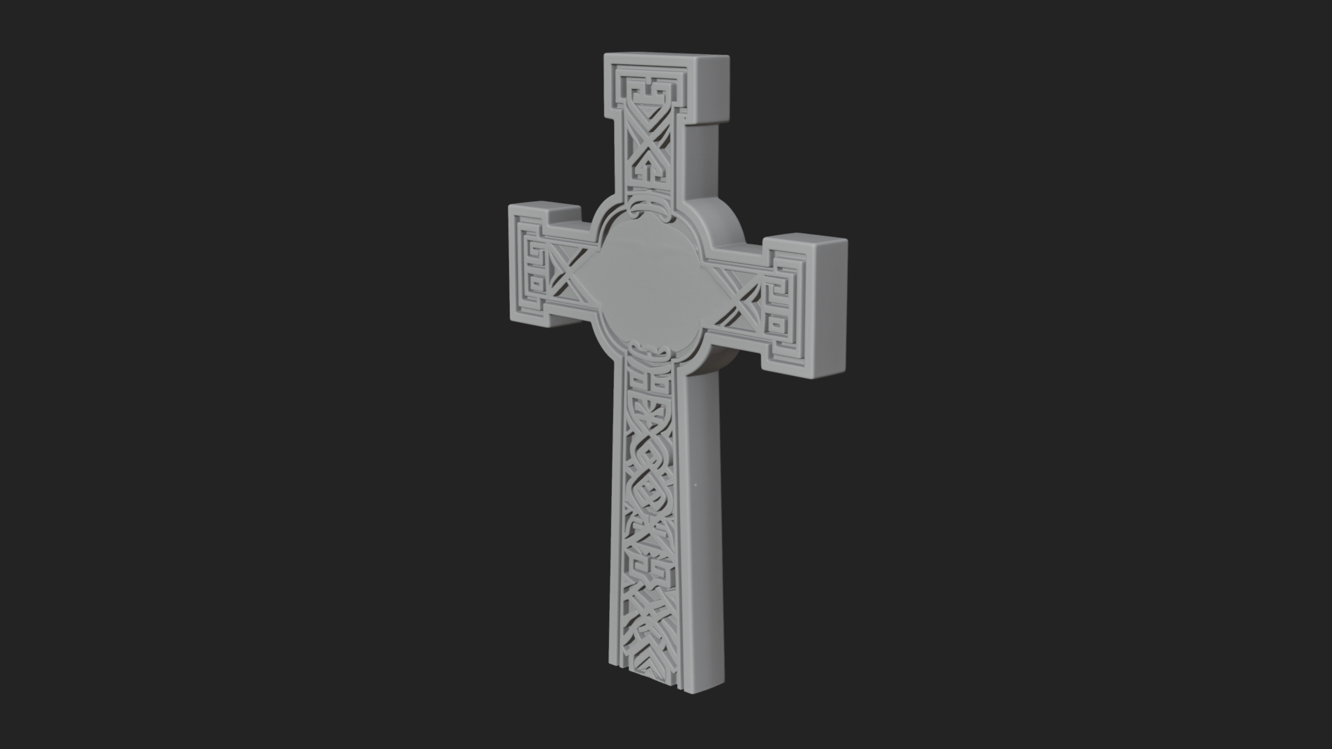Carved Relief Wall Cross Design 520 3D Print Model 3D Model