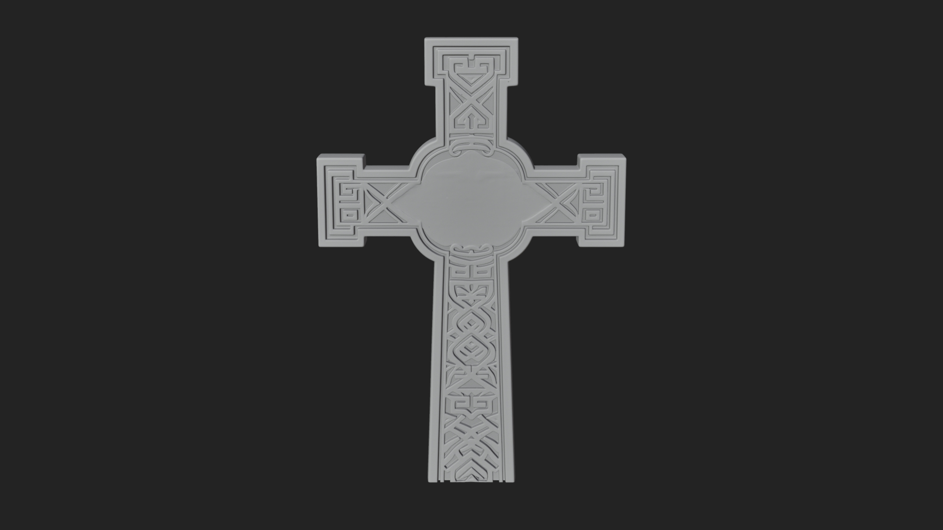Carved Relief Wall Cross Design 520 3D Print Model 3D Model