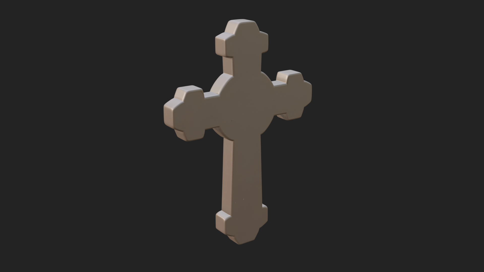 Carved Relief Wall Cross Design 521 3D Print Model 3D Model