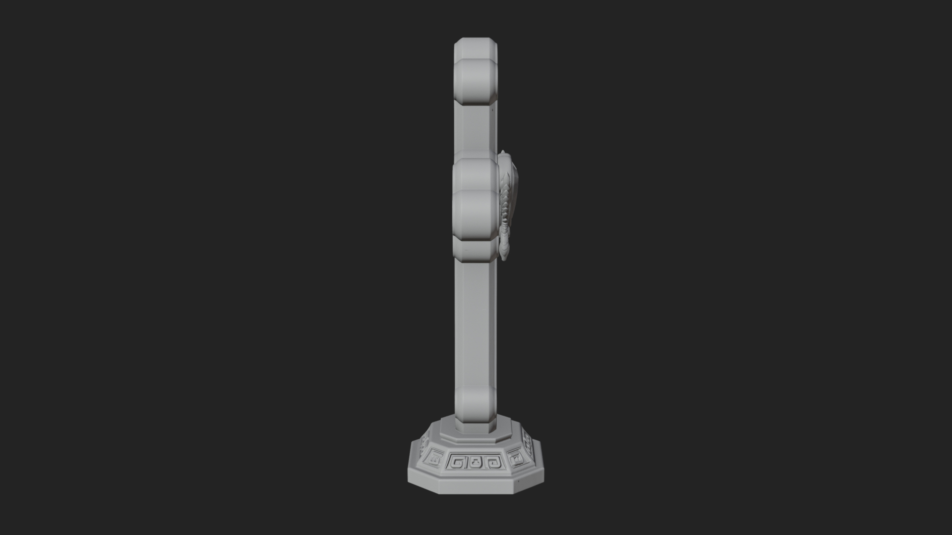 Carved Relief Wall Cross Design 522 3D Print Model 3D Model