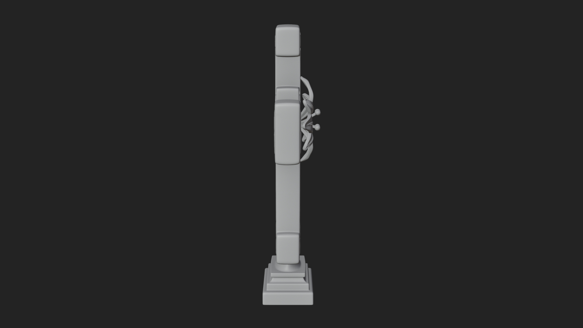 Carved Relief Wall Cross Design 523 3D Print Model 3D Model