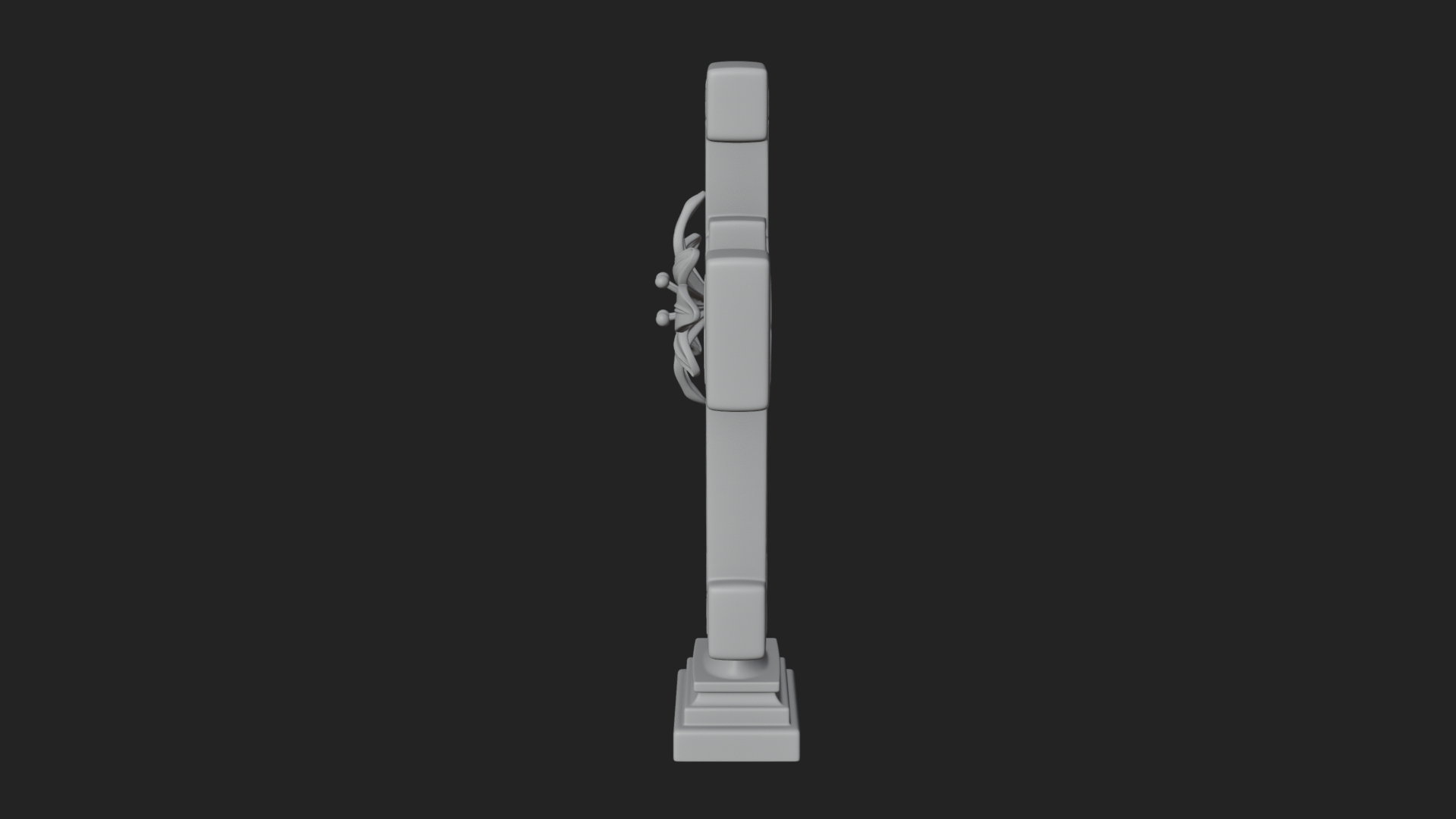 Carved Relief Wall Cross Design 523 3D Print Model 3D Model