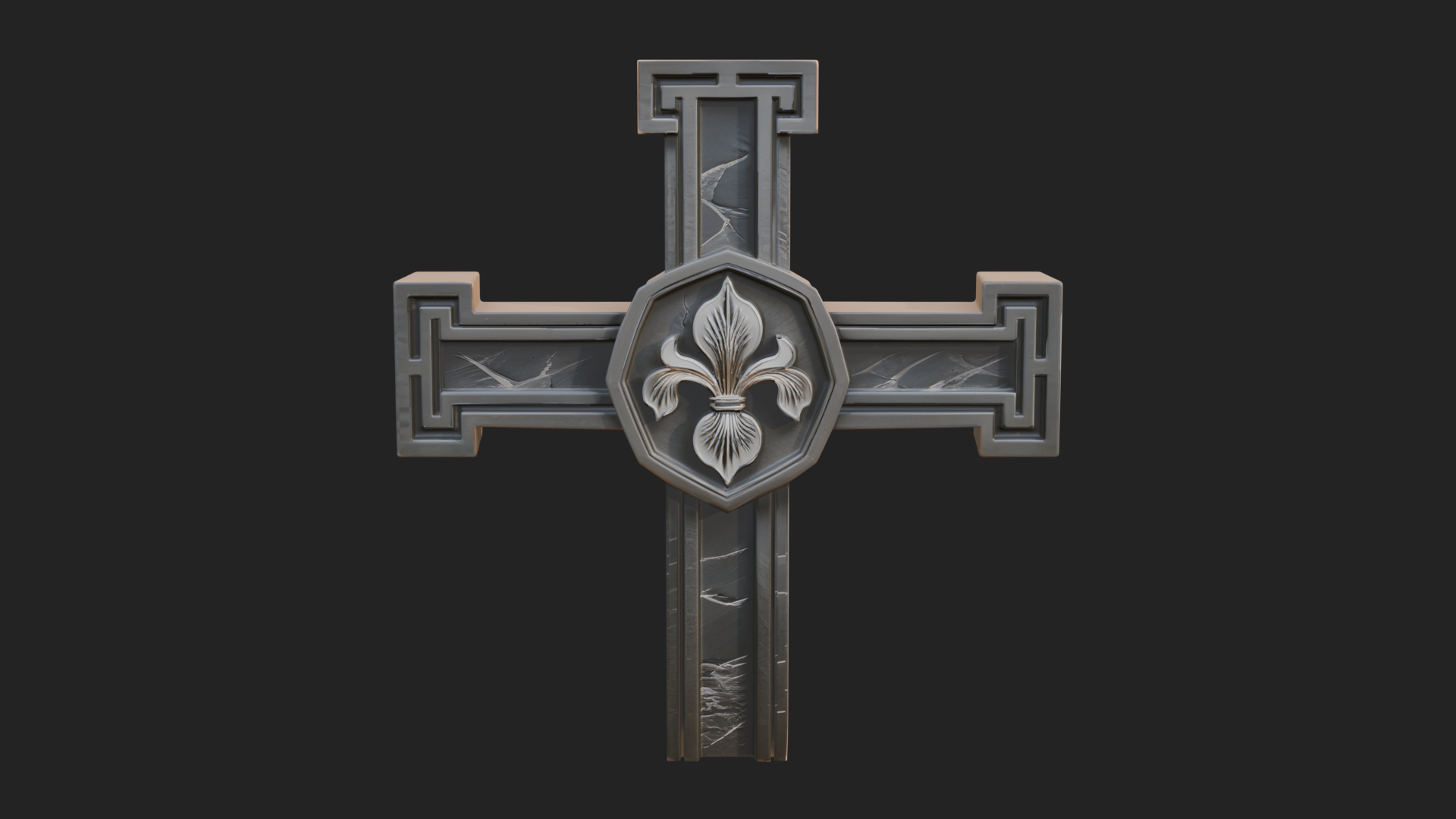 Carved Relief Wall Cross Design 527 3D Print Model 3D Model