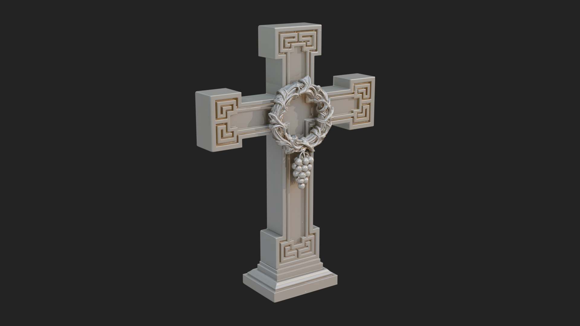 Carved Relief Wall Cross Design 530 3D Print Model 3D Model