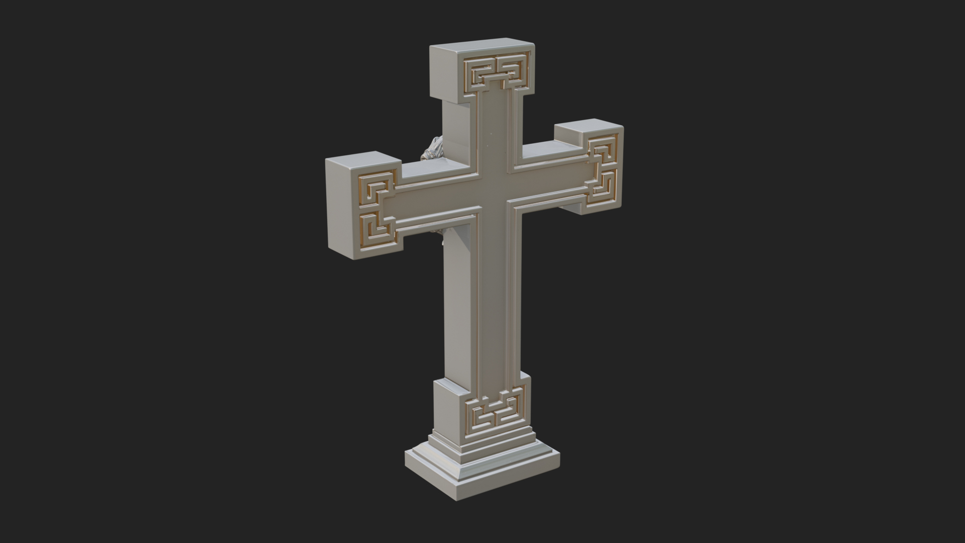Carved Relief Wall Cross Design 530 3D Print Model 3D Model