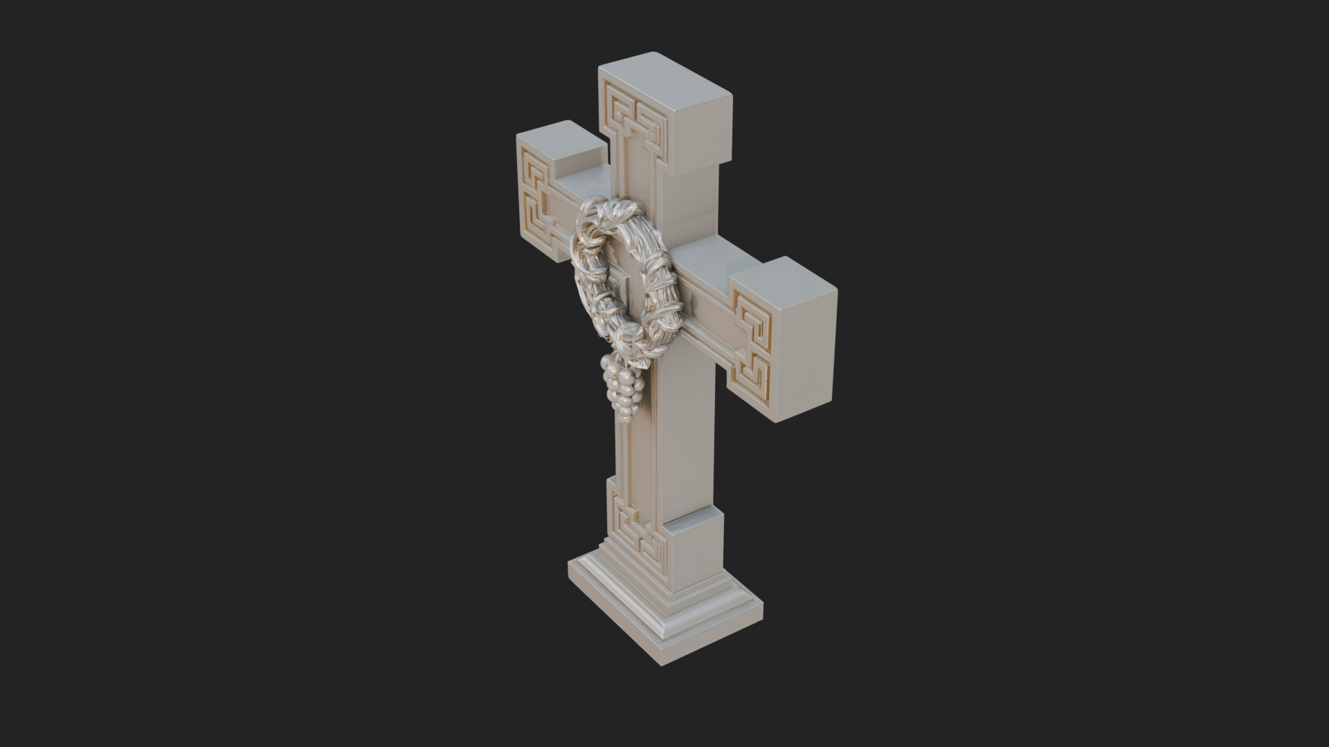 Carved Relief Wall Cross Design 530 3D Print Model 3D Model