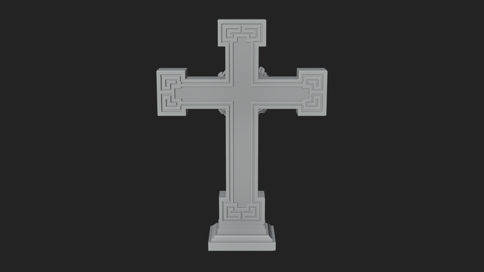 Carved Relief Wall Cross Design 530 3D Print Model 3D Model