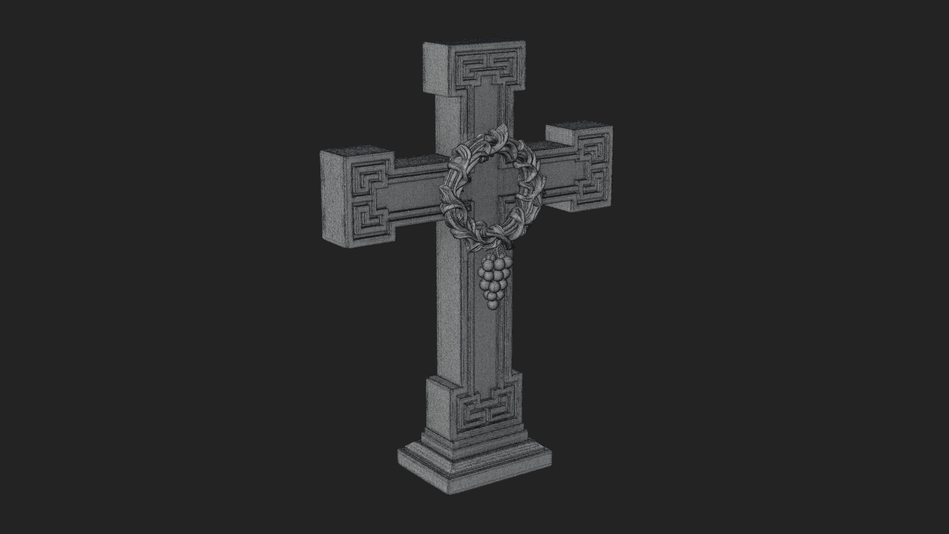 Carved Relief Wall Cross Design 530 3D Print Model 3D Model