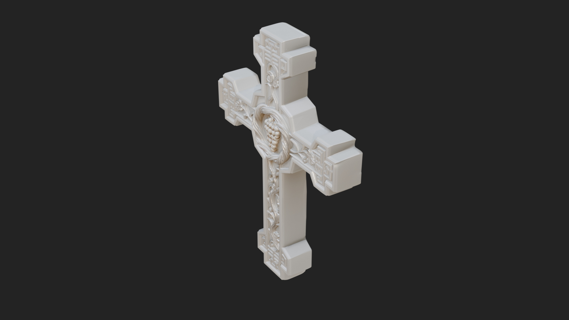 Carved Relief Wall Cross Design 532 3D Print Model 3D Model