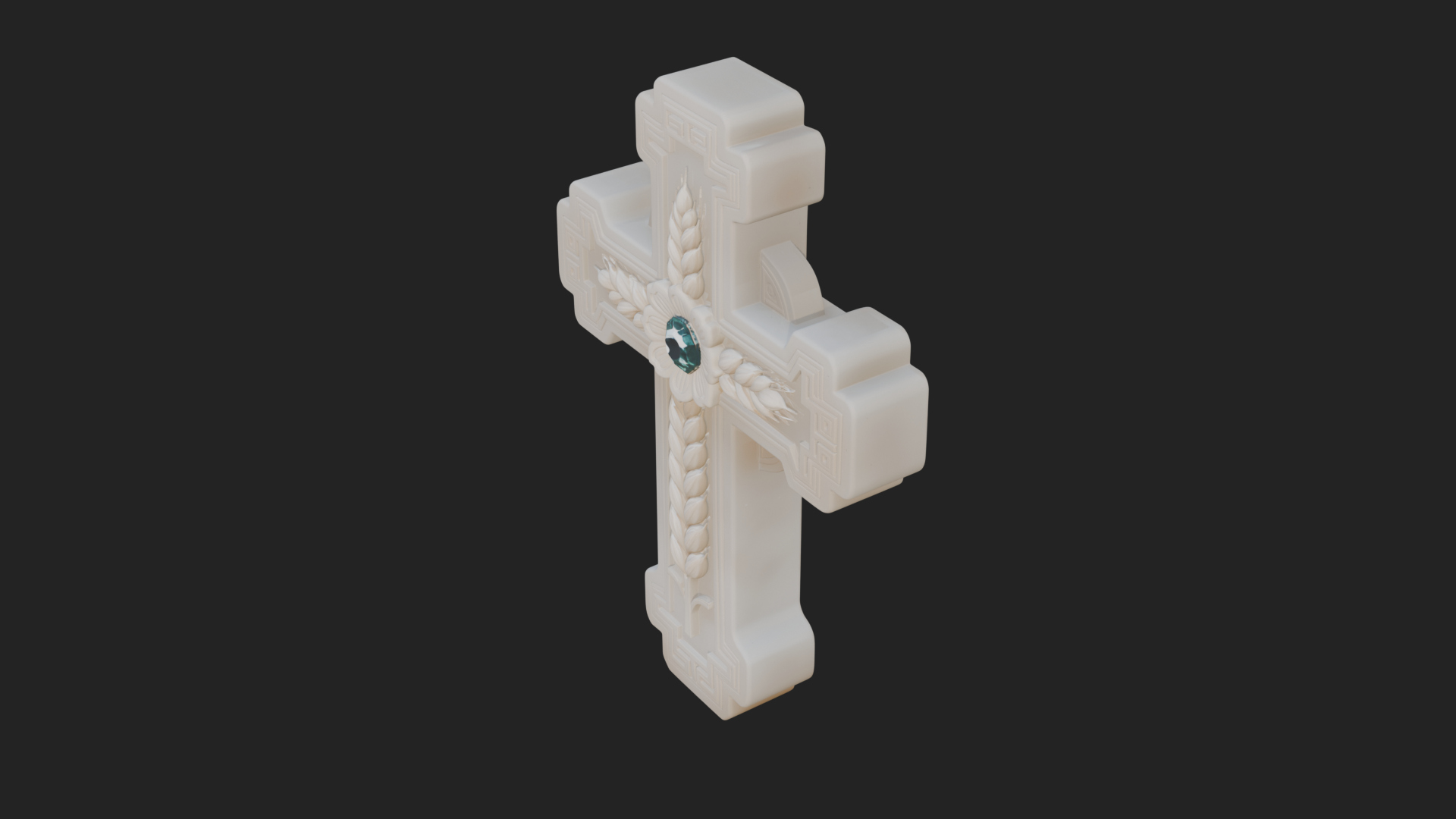 Carved Relief Wall Cross Design 533 3D Print Model 3D Model
