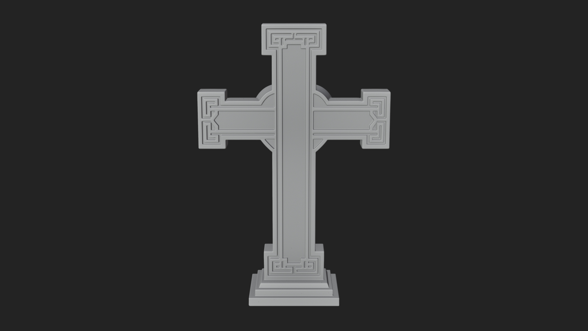 Carved Relief Wall Cross Design 534 3D Print Model 3D Model