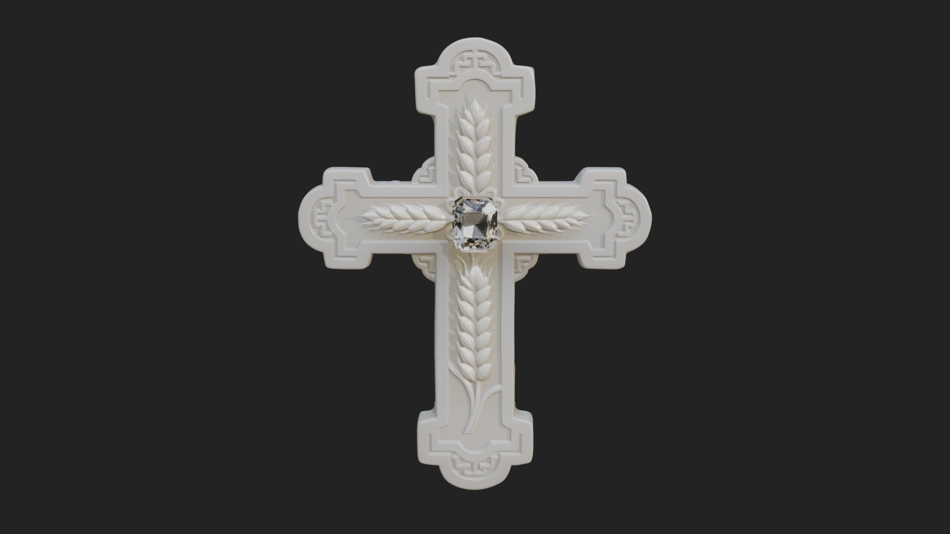 Carved Relief Wall Cross Design 537 3D Print Model 3D Model