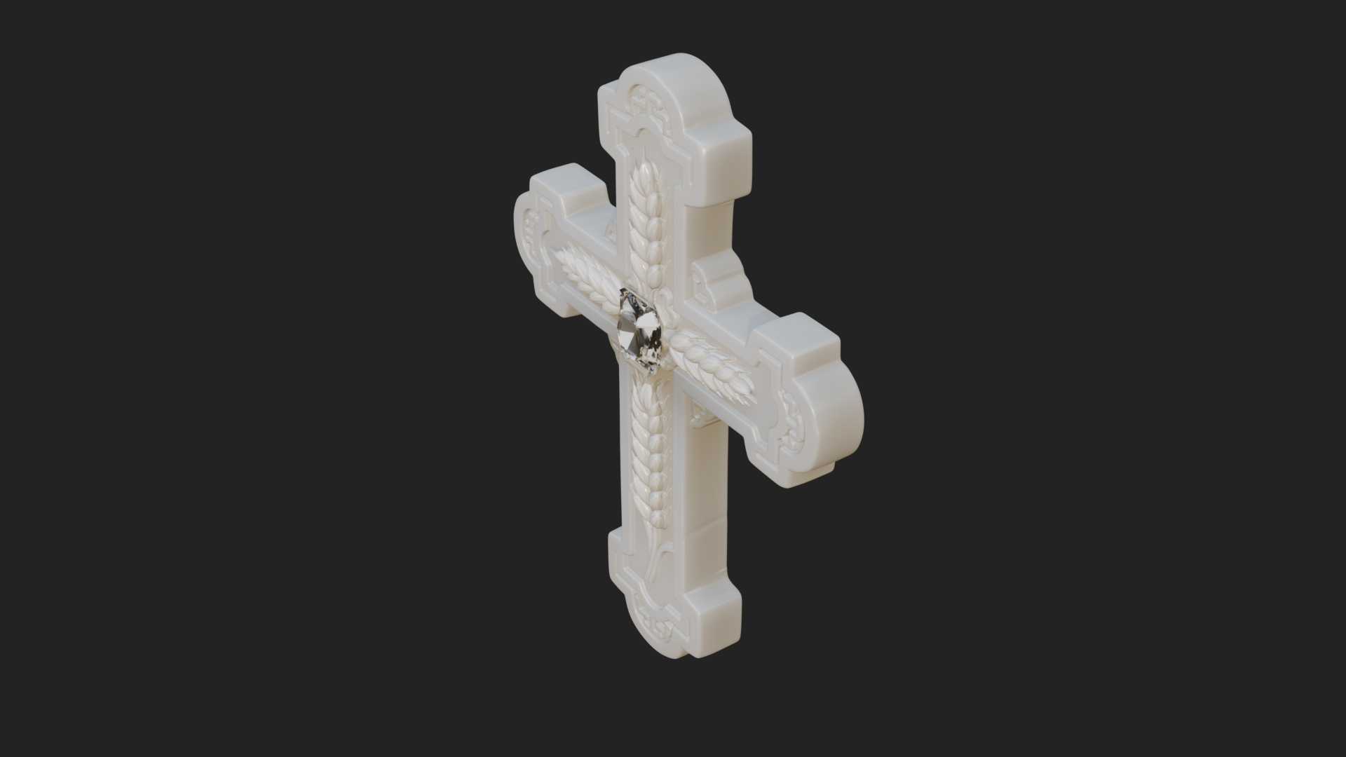 Carved Relief Wall Cross Design 537 3D Print Model 3D Model
