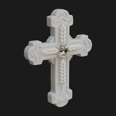 Carved Relief Wall Cross Design 537 3D Print Model