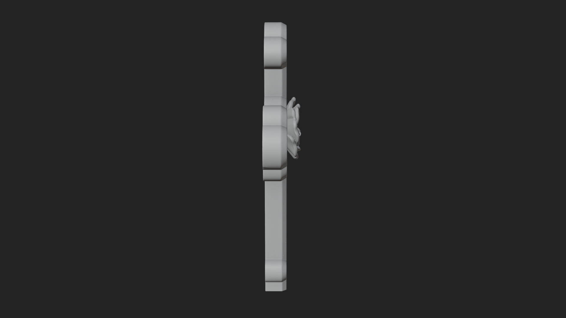 Carved Relief Wall Cross Design 538 3D Print Model 3D Model