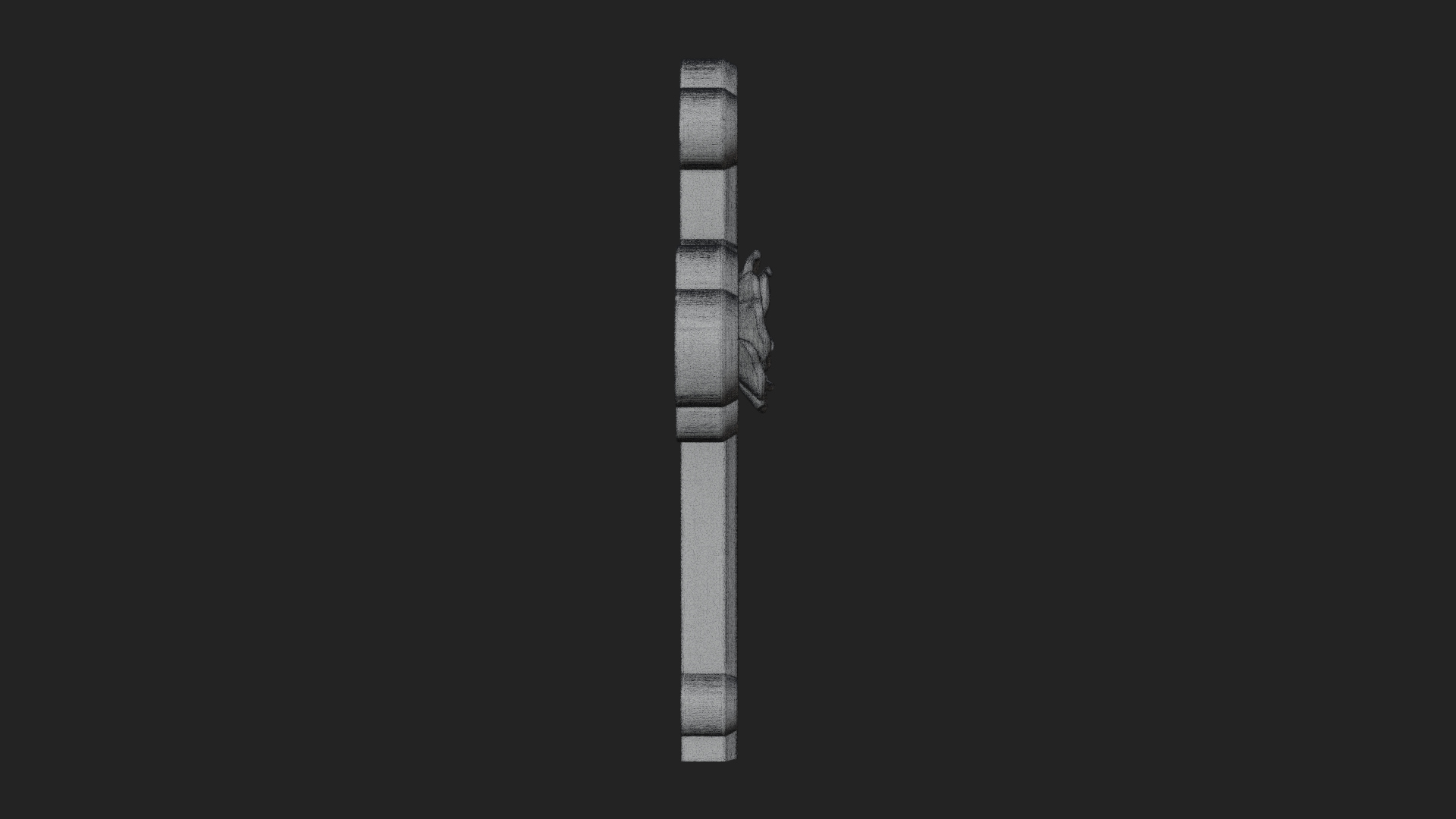Carved Relief Wall Cross Design 538 3D Print Model 3D Model