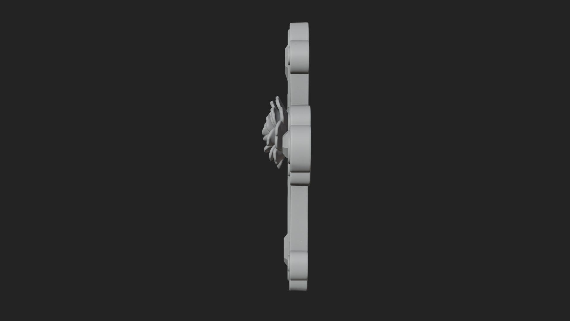 Carved Relief Wall Cross Design 539 3D Print Model 3D Model