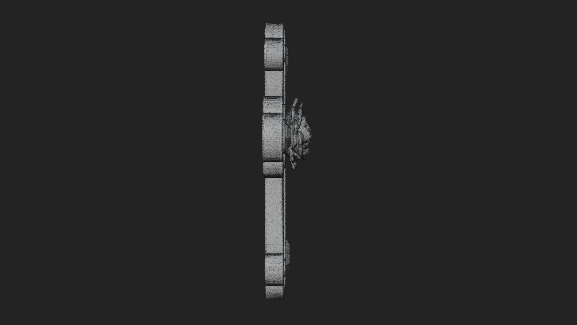 Carved Relief Wall Cross Design 539 3D Print Model 3D Model