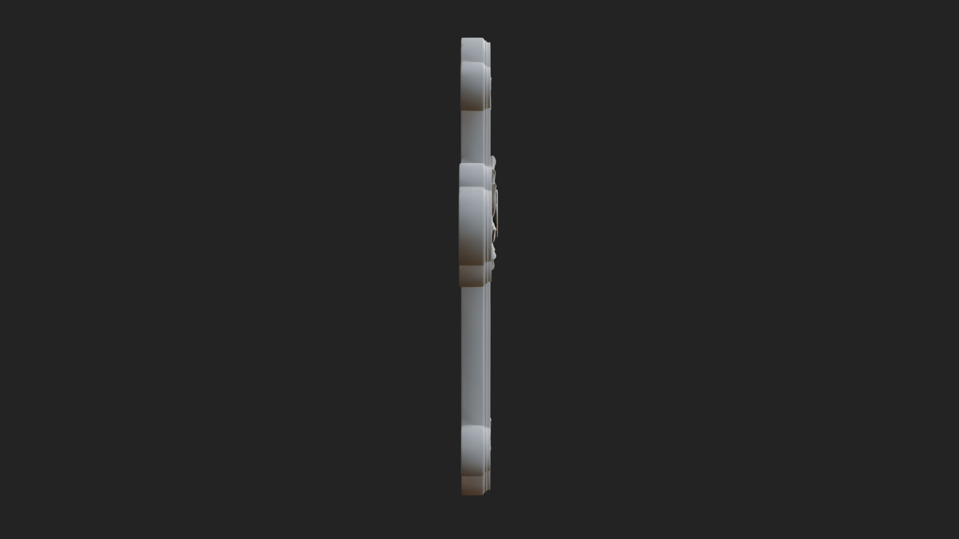 Carved Relief Wall Cross Design 542 3D Print Model 3D Model