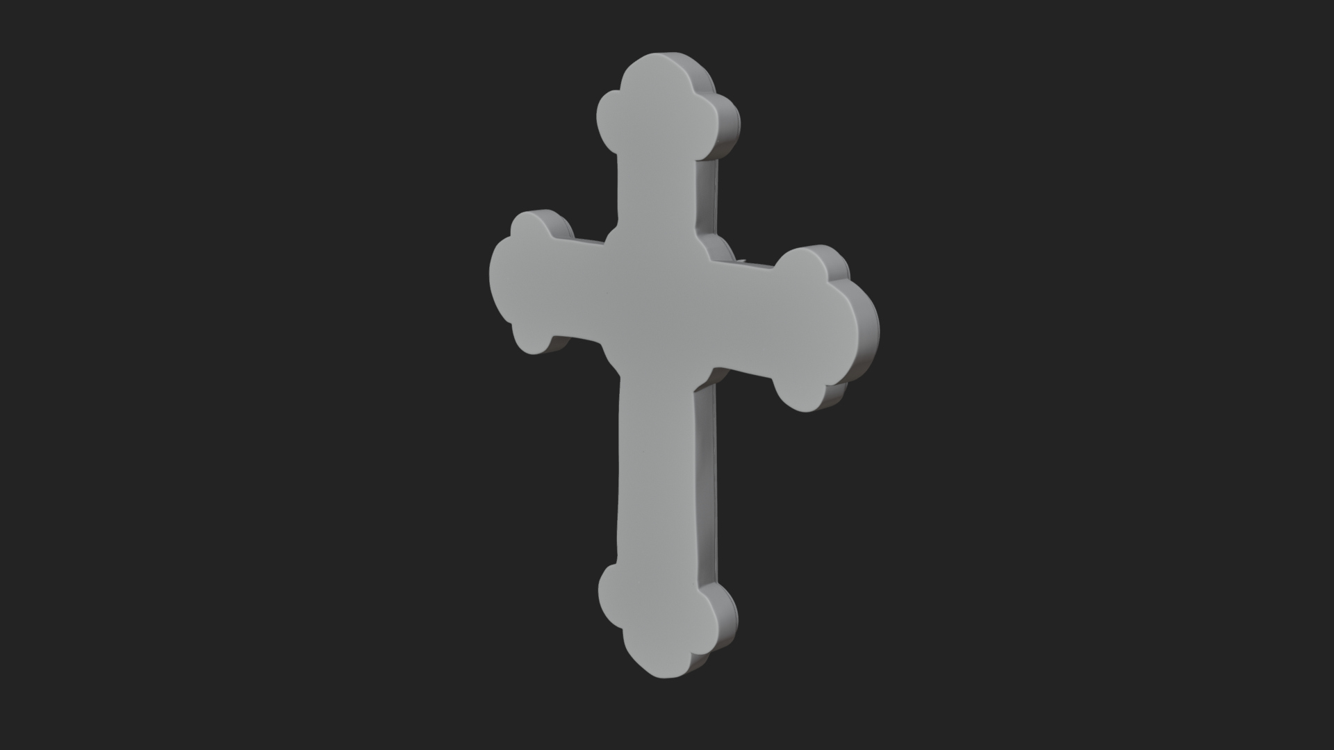 Carved Relief Wall Cross Design 542 3D Print Model 3D Model