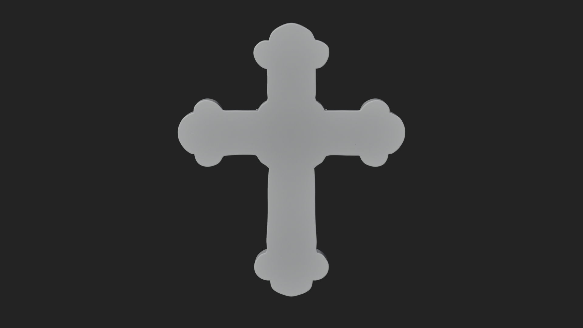 Carved Relief Wall Cross Design 542 3D Print Model 3D Model