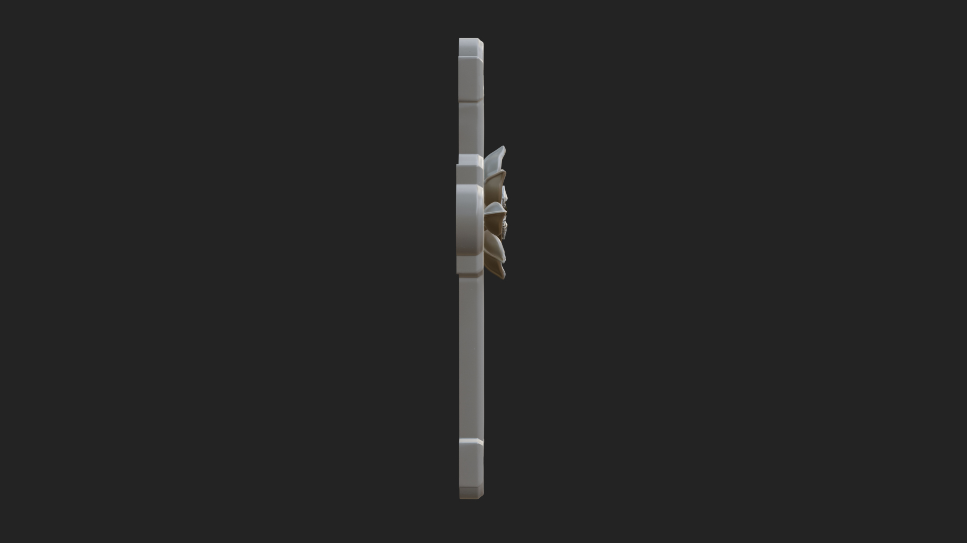Carved Relief Wall Cross Design 543 3D Print Model 3D Model