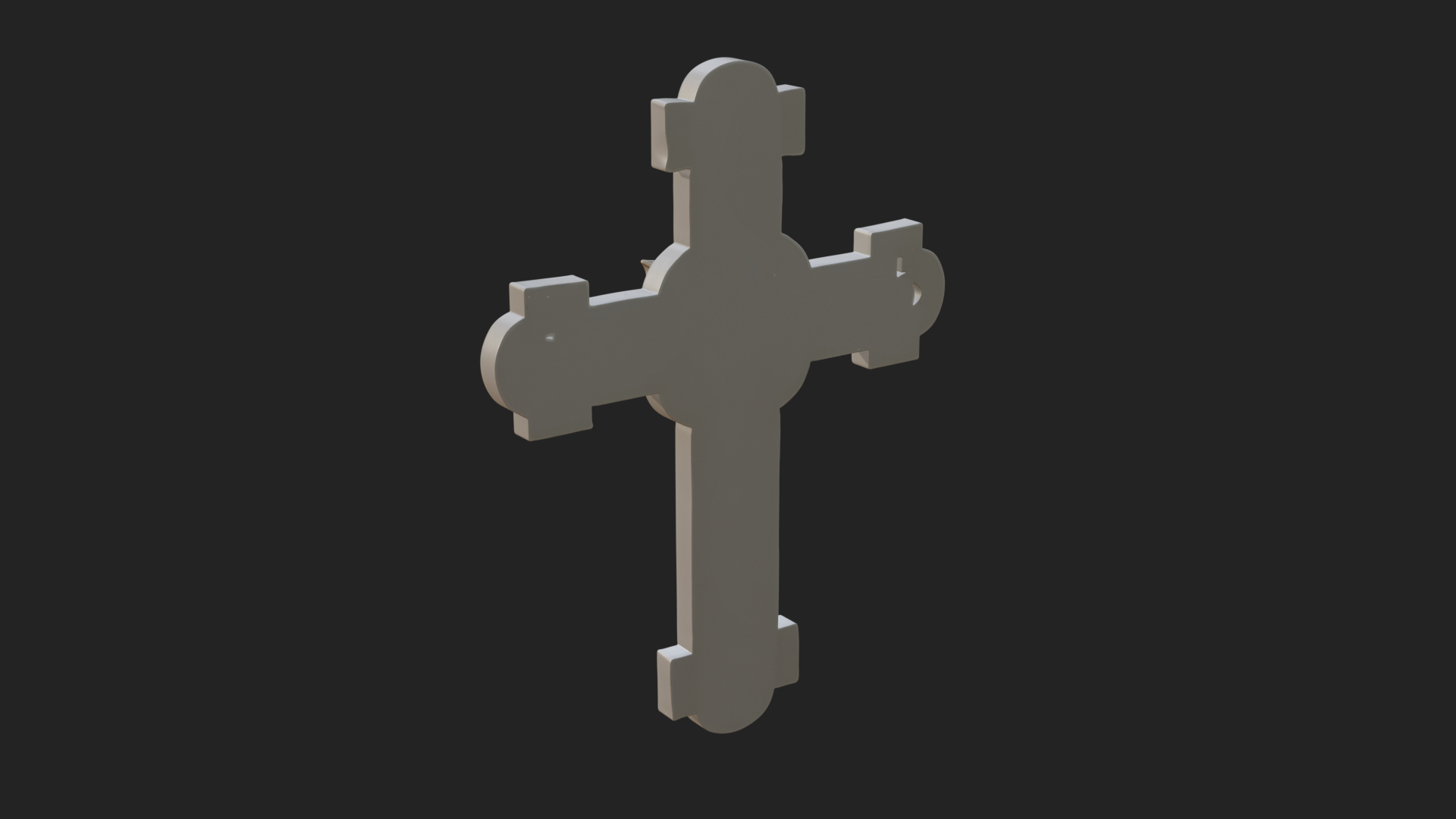 Carved Relief Wall Cross Design 543 3D Print Model 3D Model