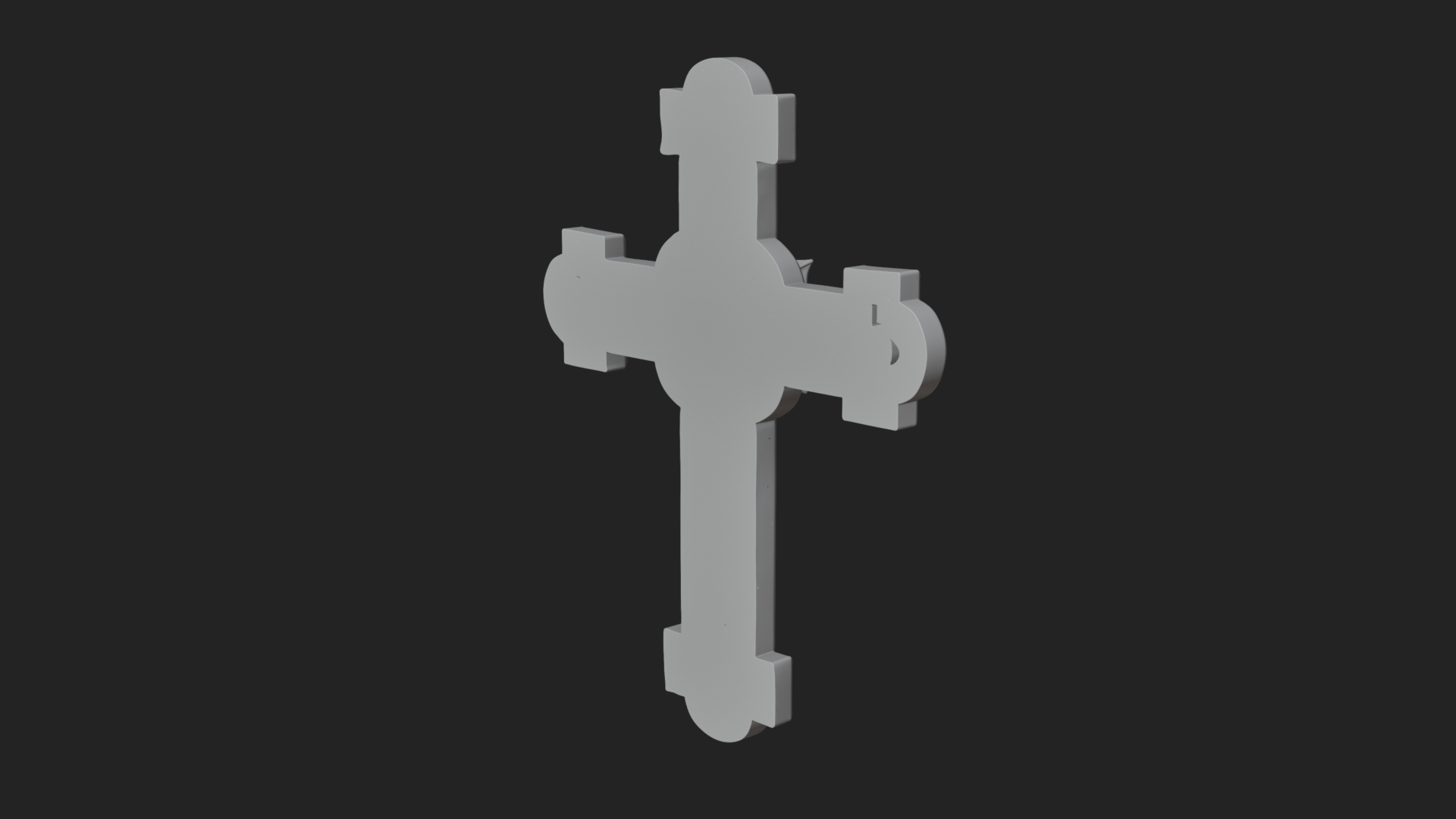 Carved Relief Wall Cross Design 543 3D Print Model 3D Model