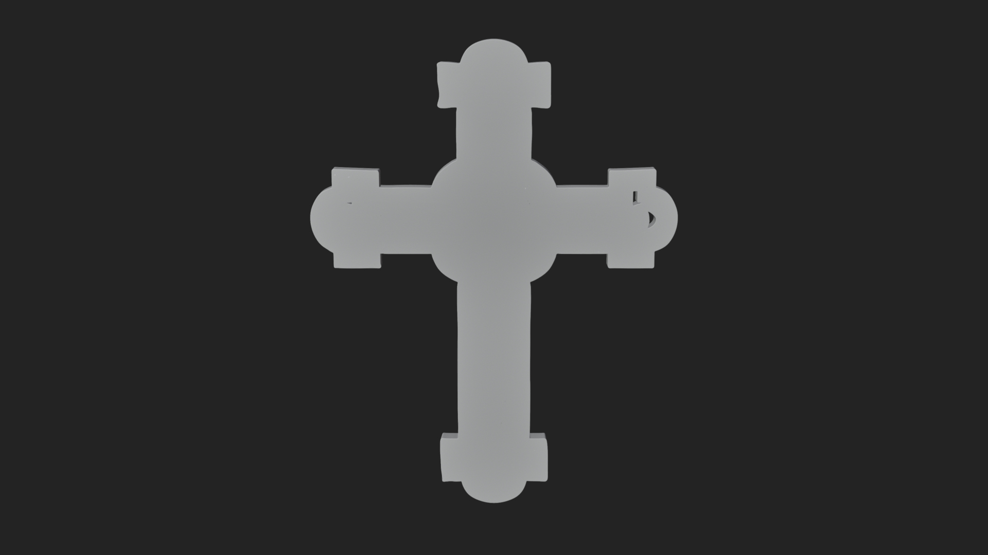 Carved Relief Wall Cross Design 543 3D Print Model 3D Model