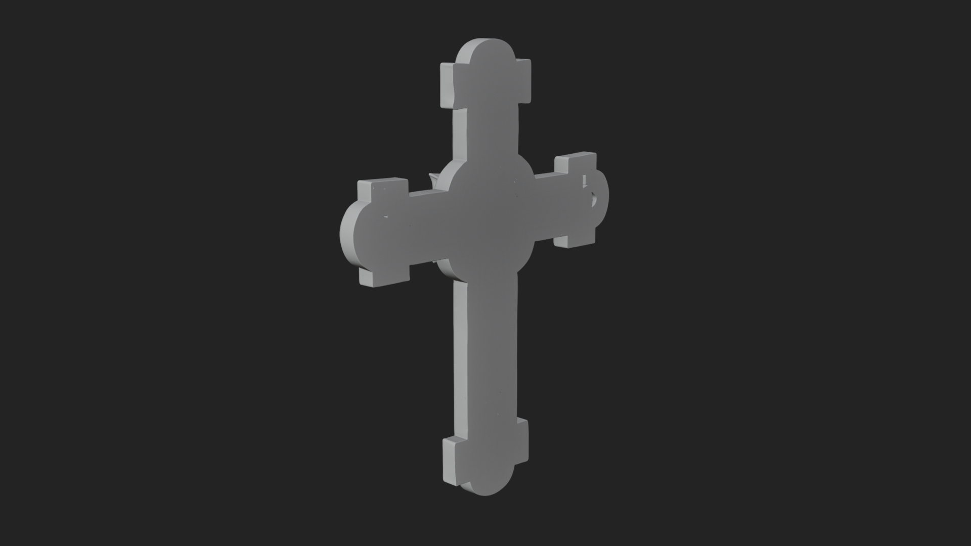 Carved Relief Wall Cross Design 543 3D Print Model 3D Model