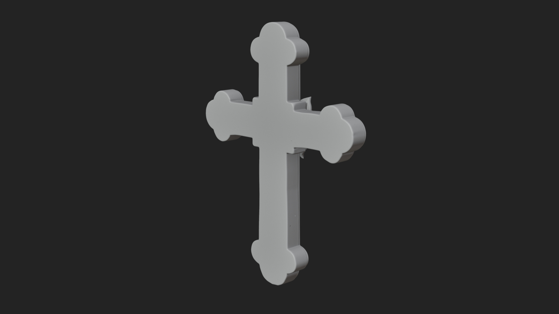 Carved Relief Wall Cross Design 544 3D Print Model 3D Model