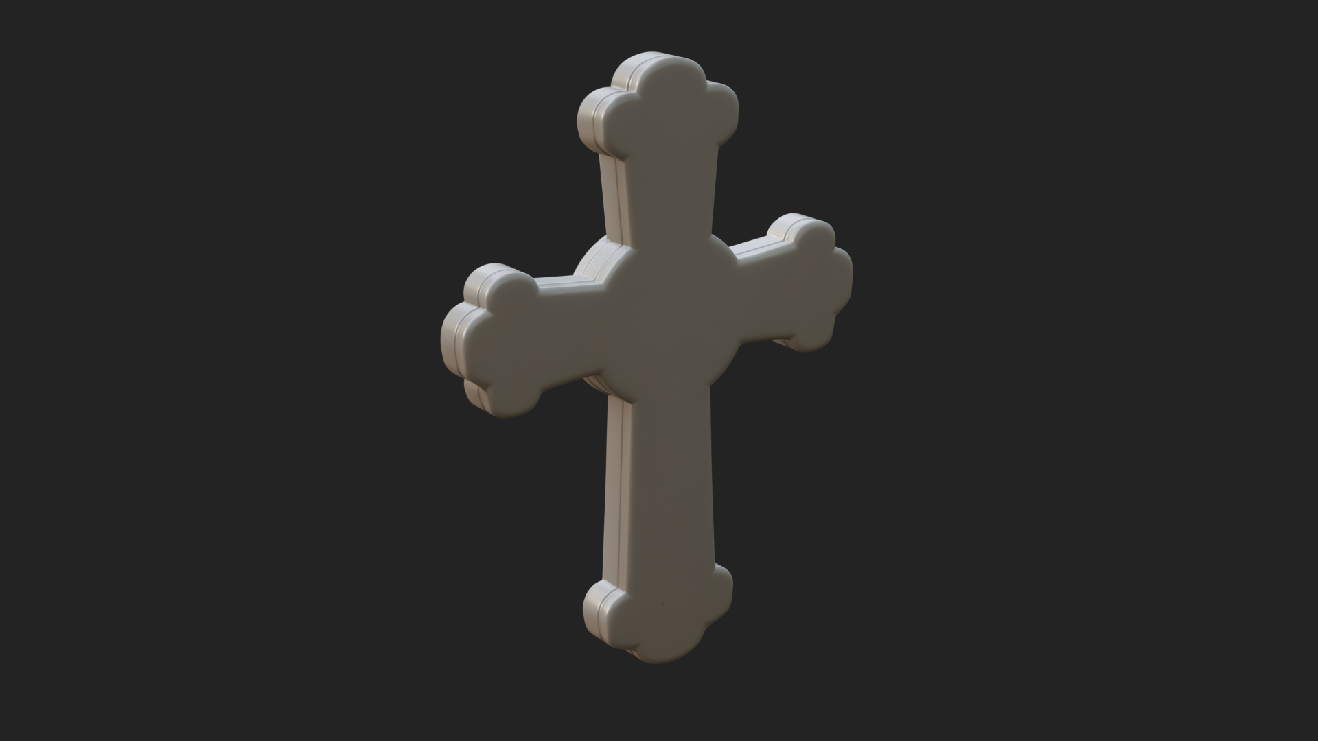 Carved Relief Wall Cross Design 545 3D Print Model 3D Model