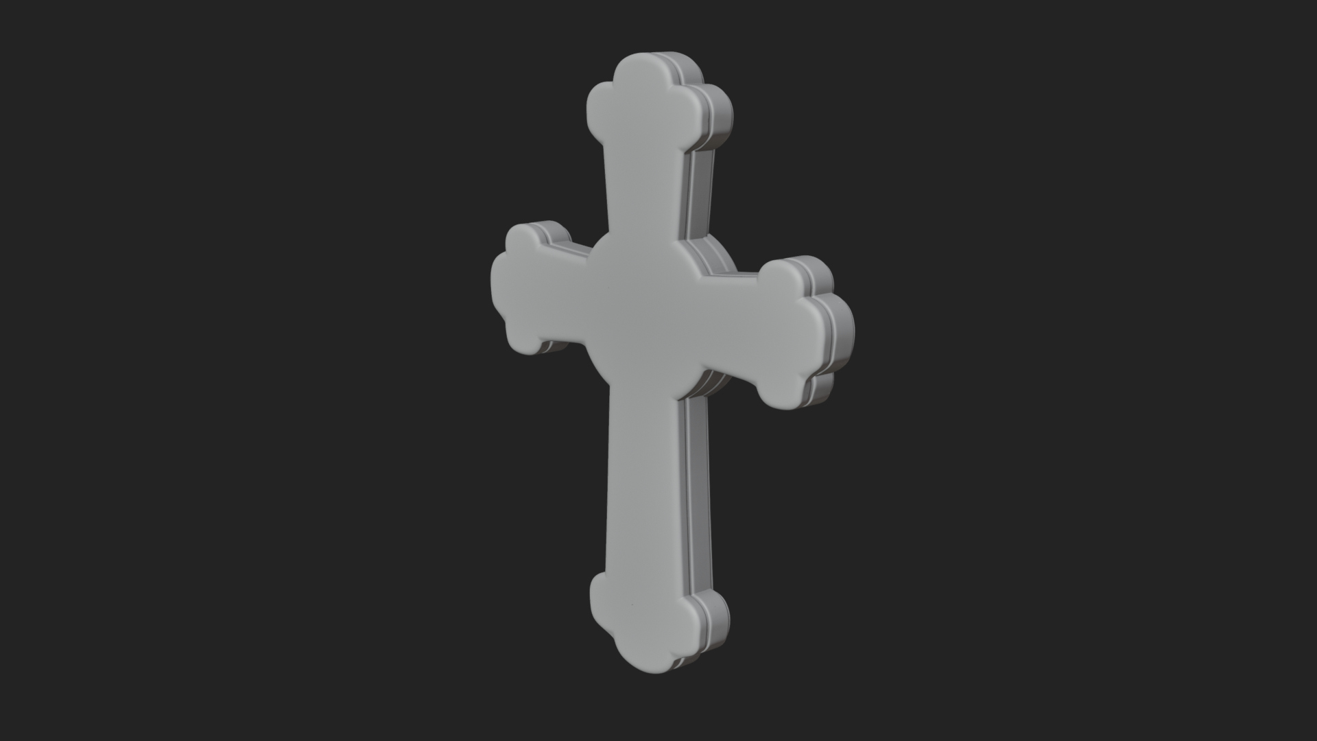 Carved Relief Wall Cross Design 545 3D Print Model 3D Model