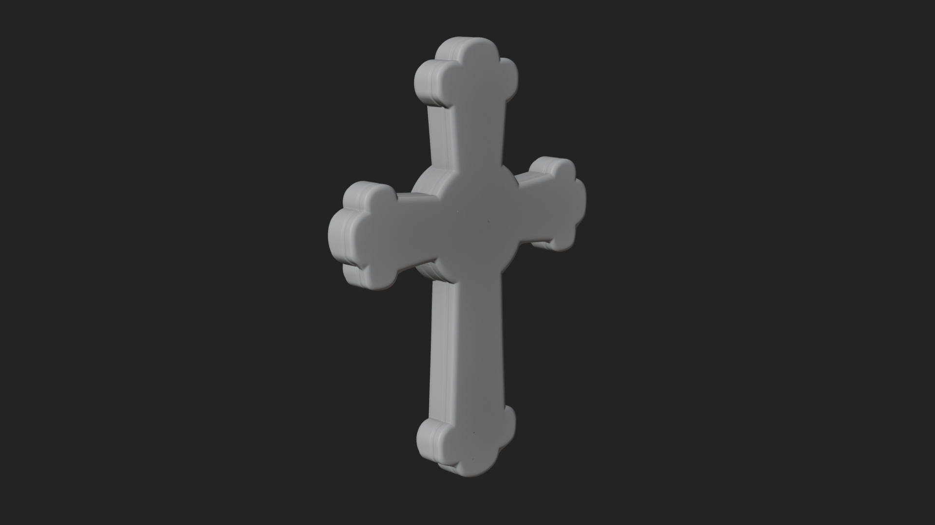 Carved Relief Wall Cross Design 545 3D Print Model 3D Model