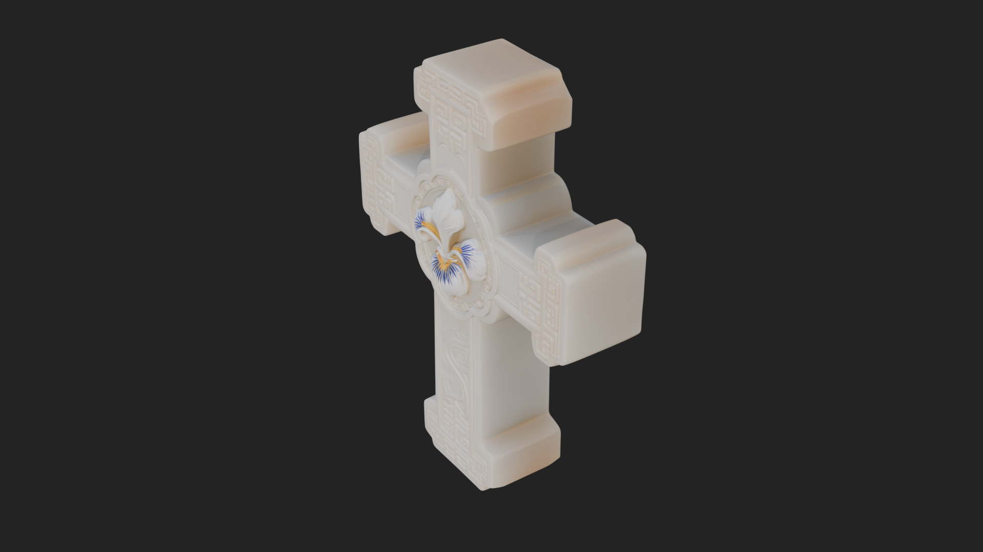 Carved Relief Wall Cross Design 549 3D Print Model 3D Model