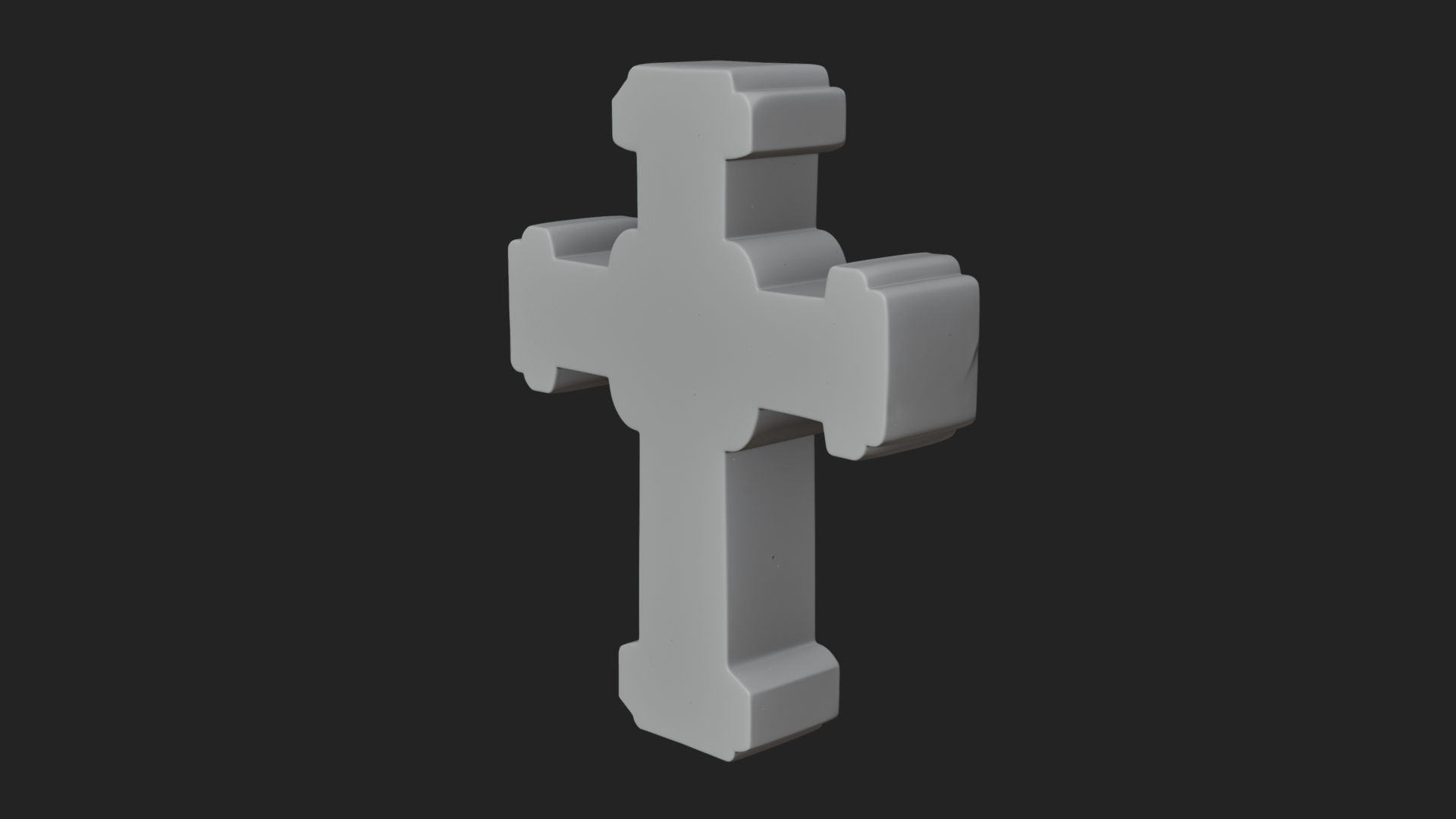 Carved Relief Wall Cross Design 549 3D Print Model 3D Model