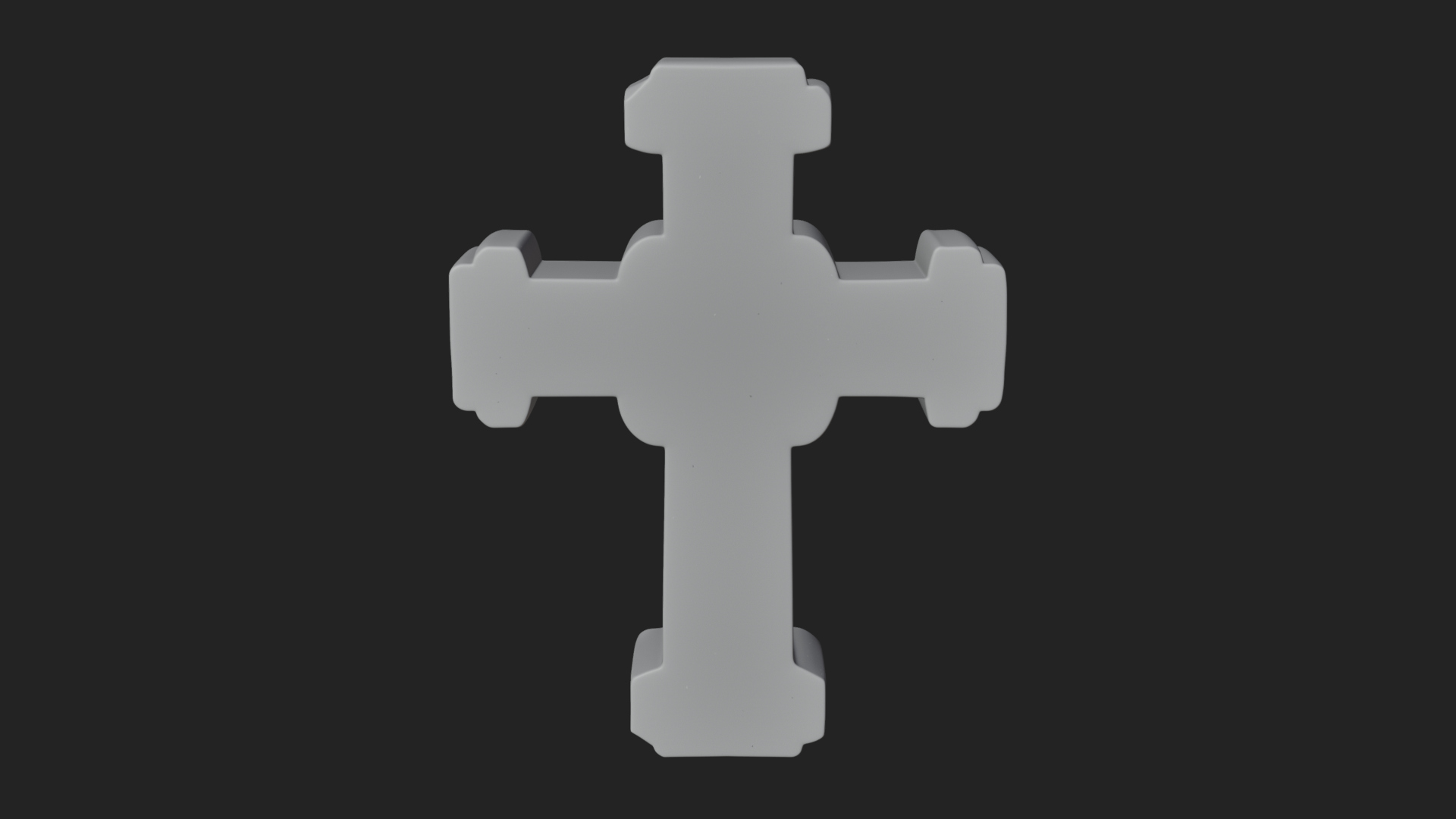 Carved Relief Wall Cross Design 549 3D Print Model 3D Model