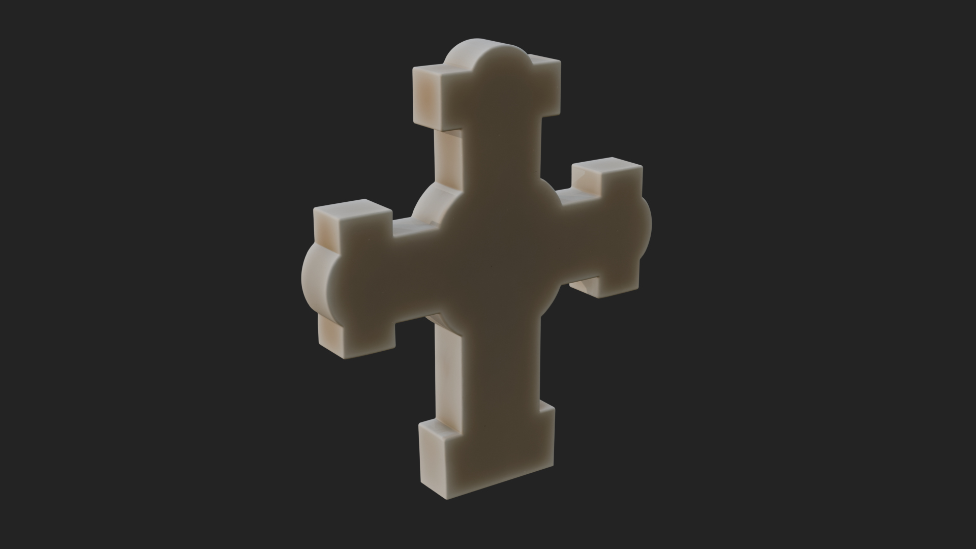 Carved Relief Wall Cross Design 55 3D Print Model 3D Model