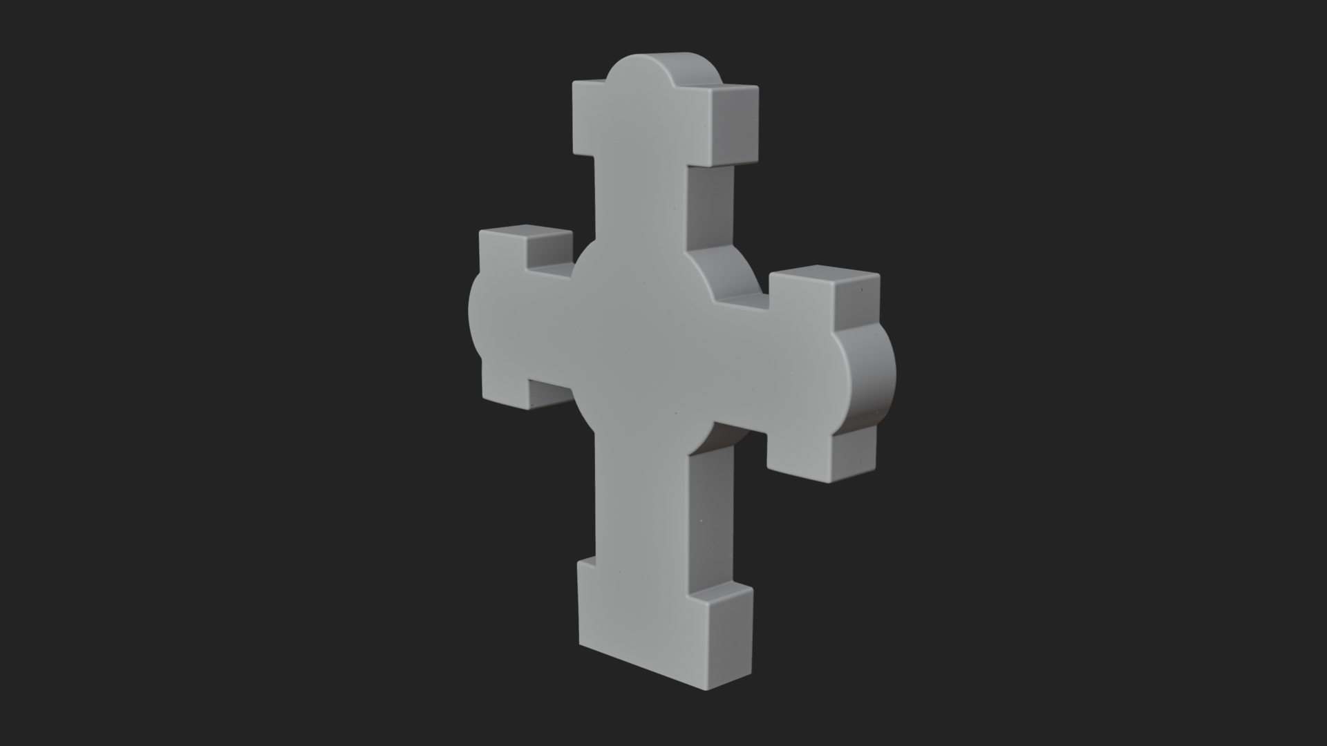 Carved Relief Wall Cross Design 55 3D Print Model 3D Model