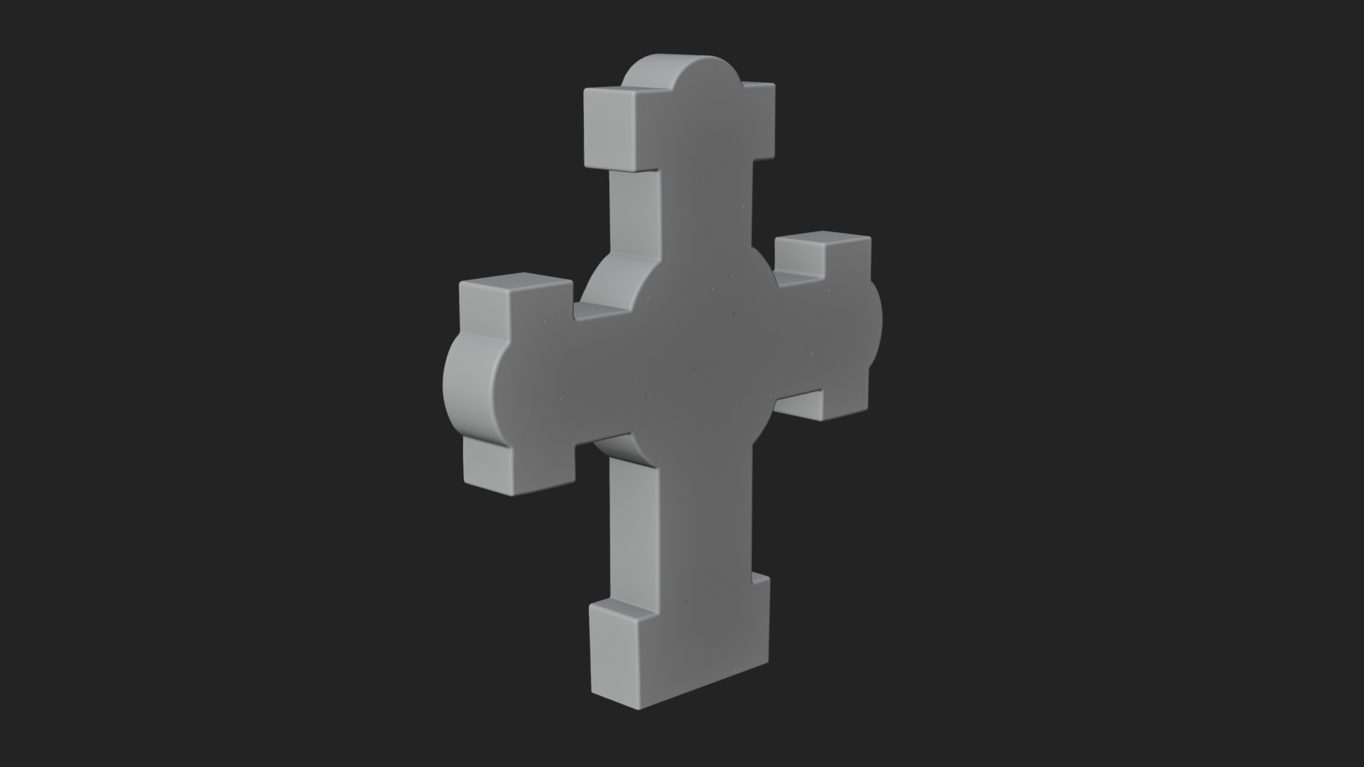 Carved Relief Wall Cross Design 55 3D Print Model 3D Model