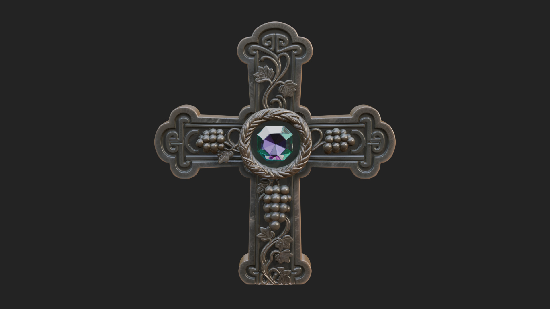 Carved Relief Wall Cross Design 551 3D Print Model 3D Model