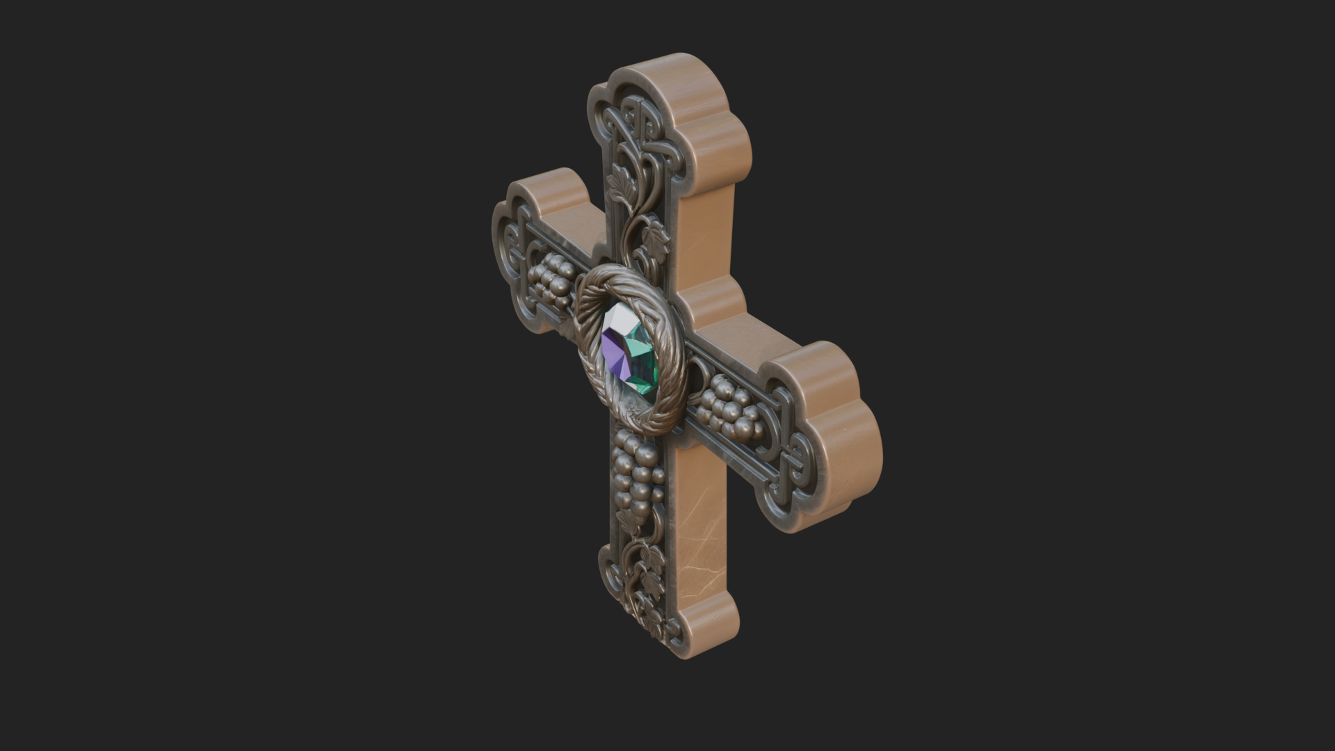 Carved Relief Wall Cross Design 551 3D Print Model 3D Model