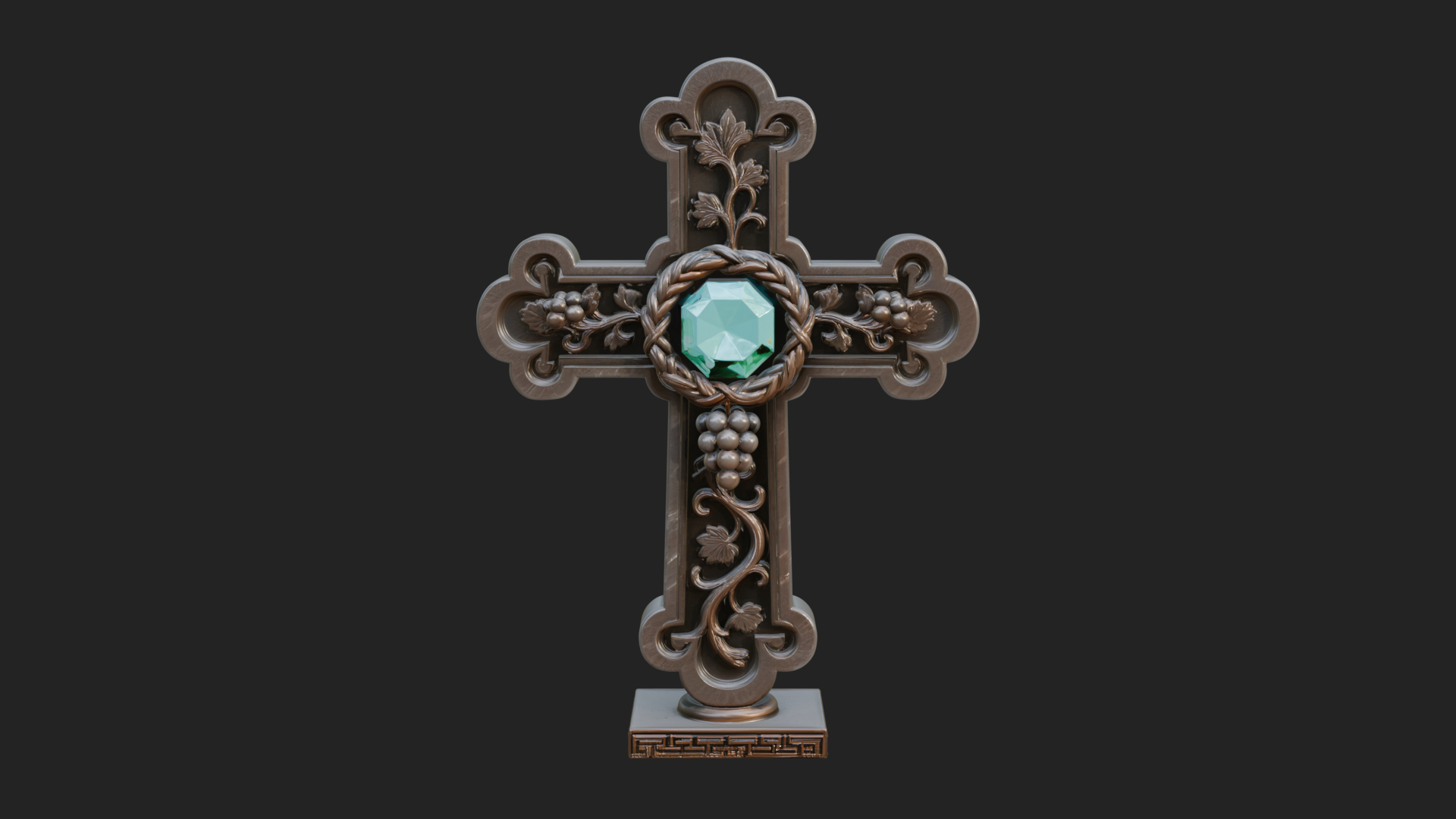 Carved Relief Wall Cross Design 552 3D Print Model 3D Model