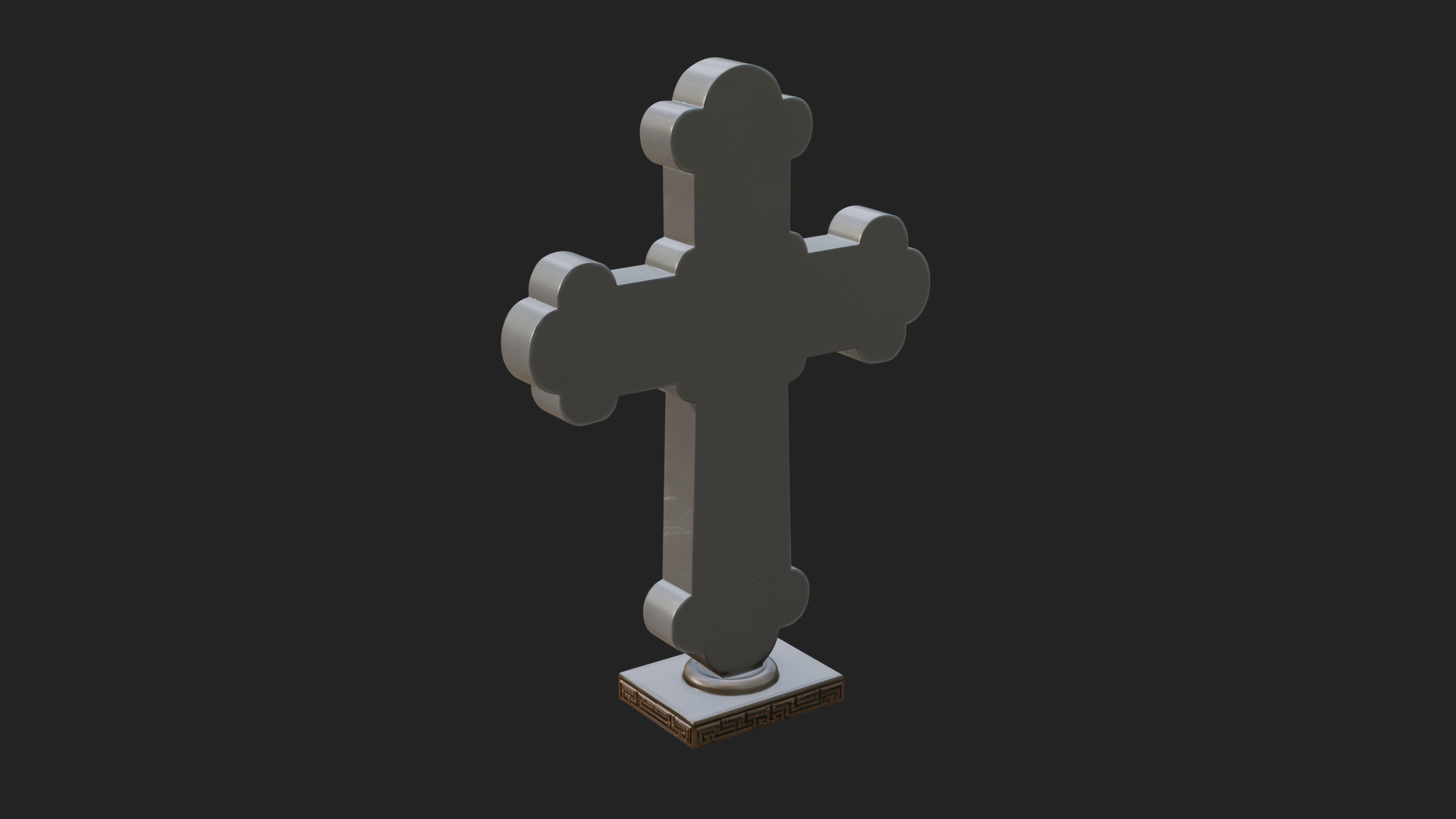 Carved Relief Wall Cross Design 552 3D Print Model 3D Model