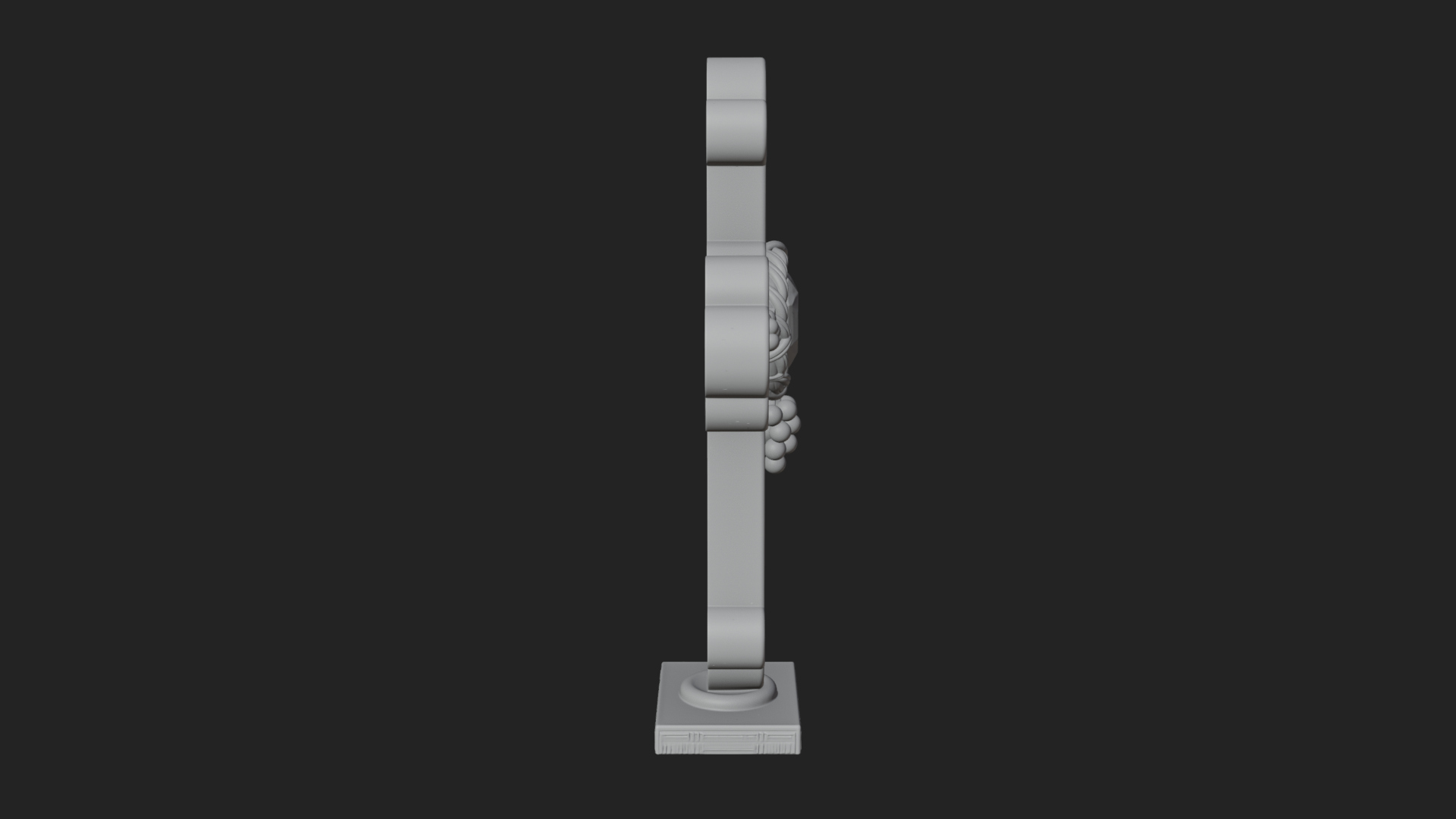 Carved Relief Wall Cross Design 552 3D Print Model 3D Model