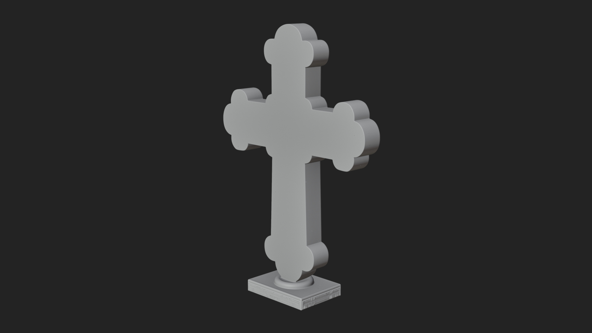 Carved Relief Wall Cross Design 552 3D Print Model 3D Model